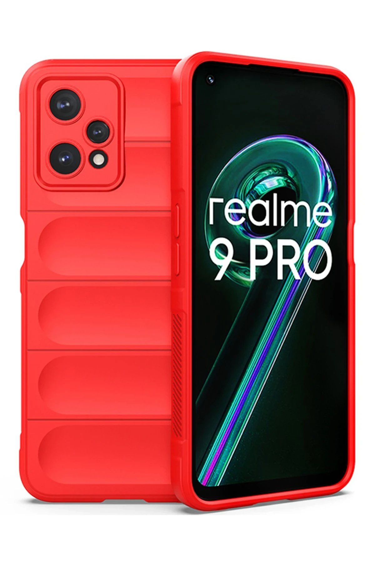 Newface Realme 9 Pro 5G Kılıf Optimum Silikon - Kırmızı