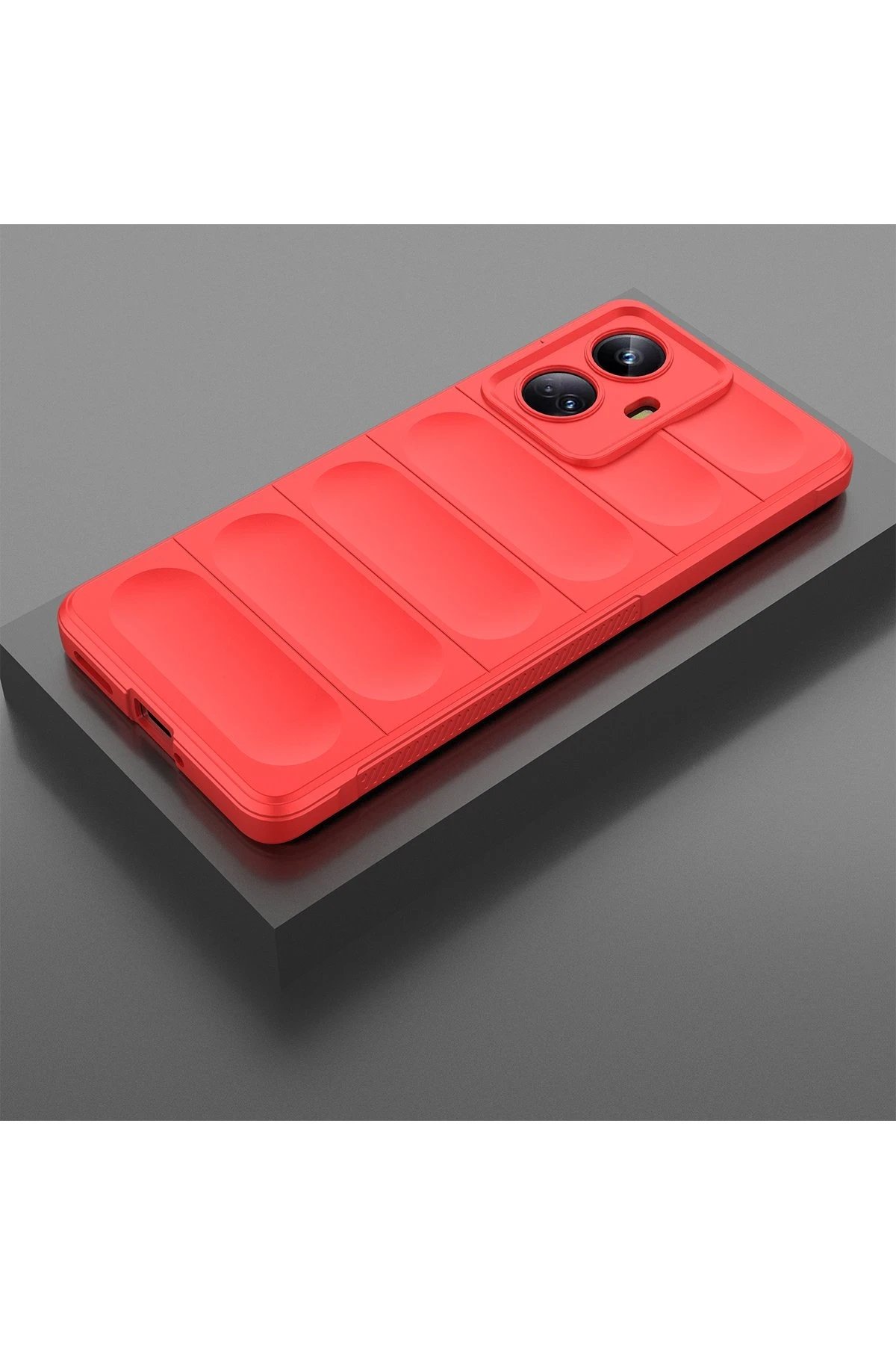 Newface Realme 10 Pro 5G Kılıf Optimum Silikon - Kırmızı