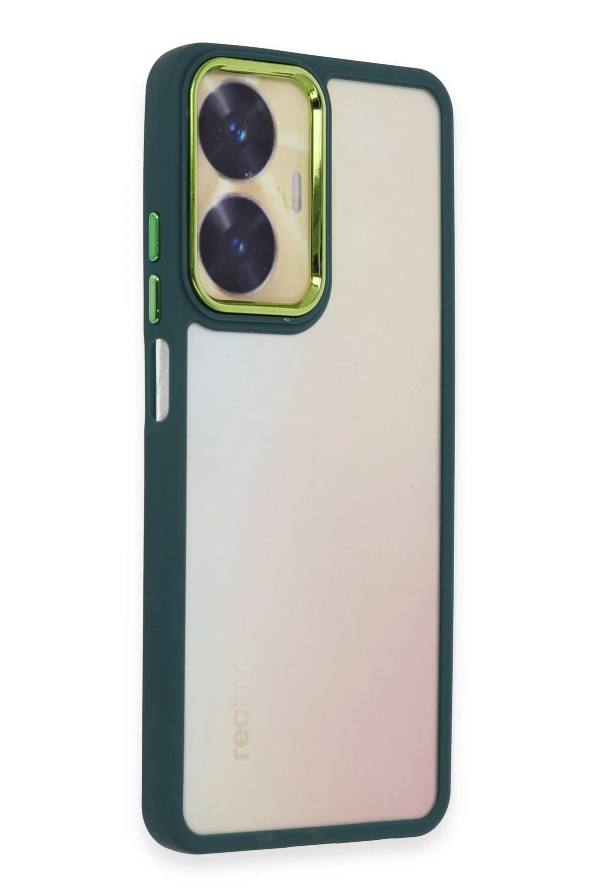 Newface Realme C55 Kılıf Dora Kapak - Haki Yeşil