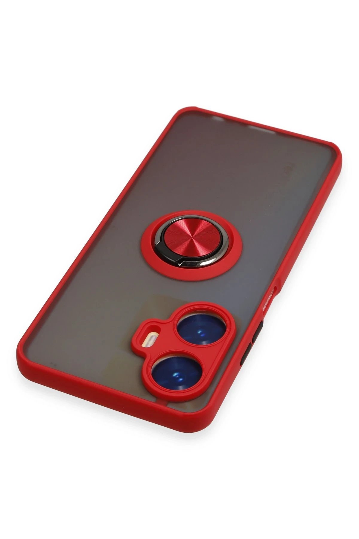 Newface Realme C55 Kılıf Montreal Yüzüklü Silikon Kapak - Kırmızı