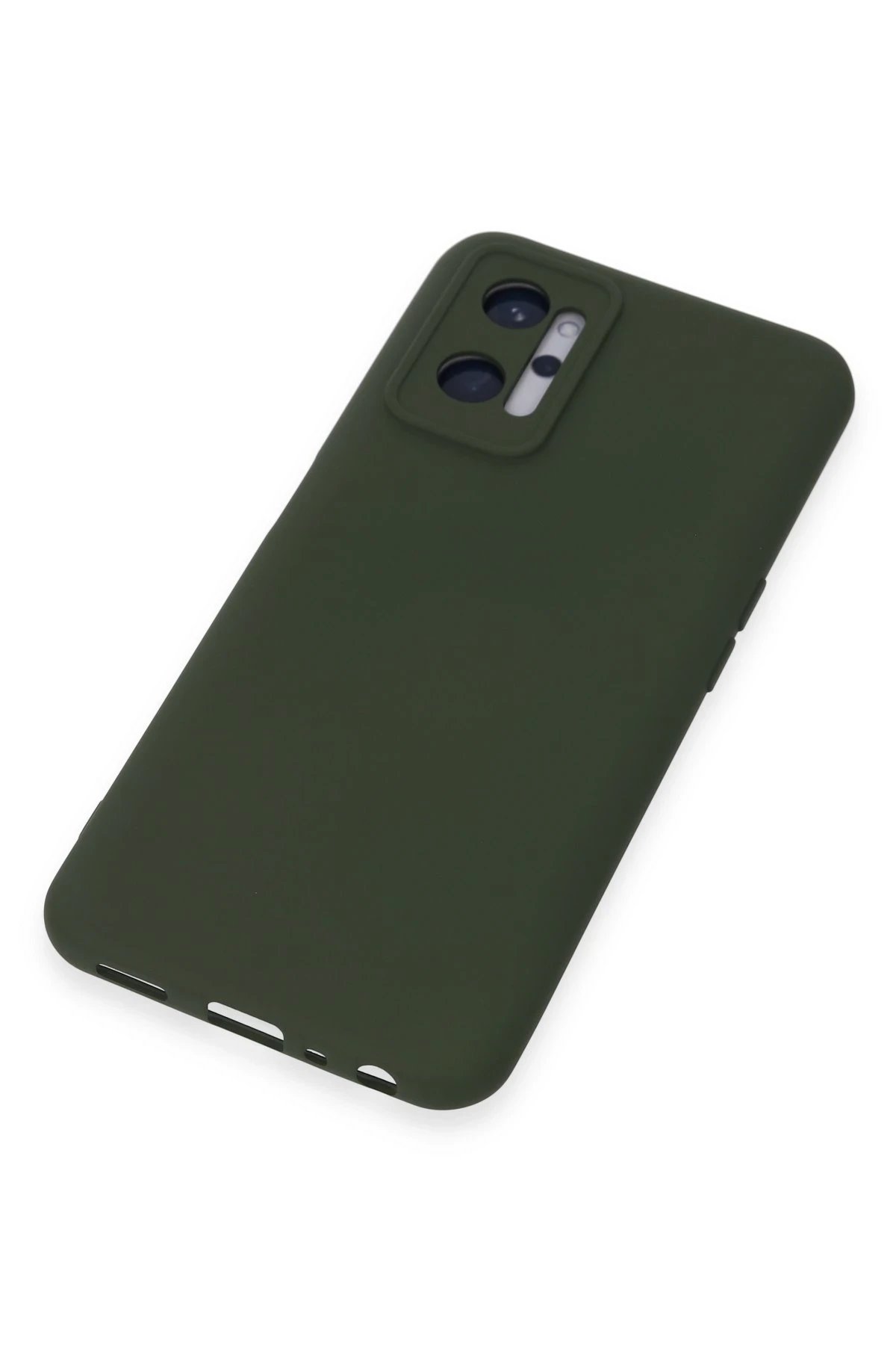 Newface Realme 9i 4G Kılıf Nano içi Kadife Silikon - Koyu Yeşil