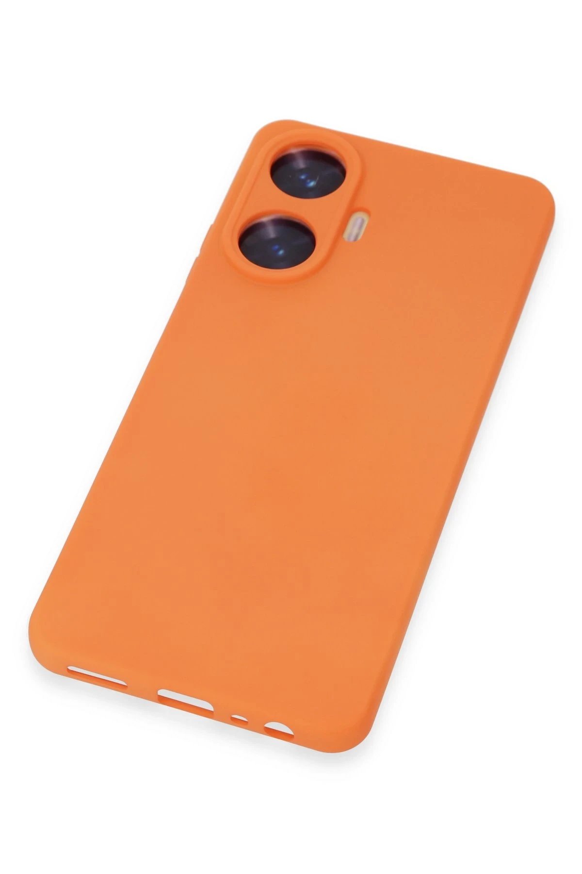 Newface Realme C55 Kılıf Nano içi Kadife Silikon - Turuncu