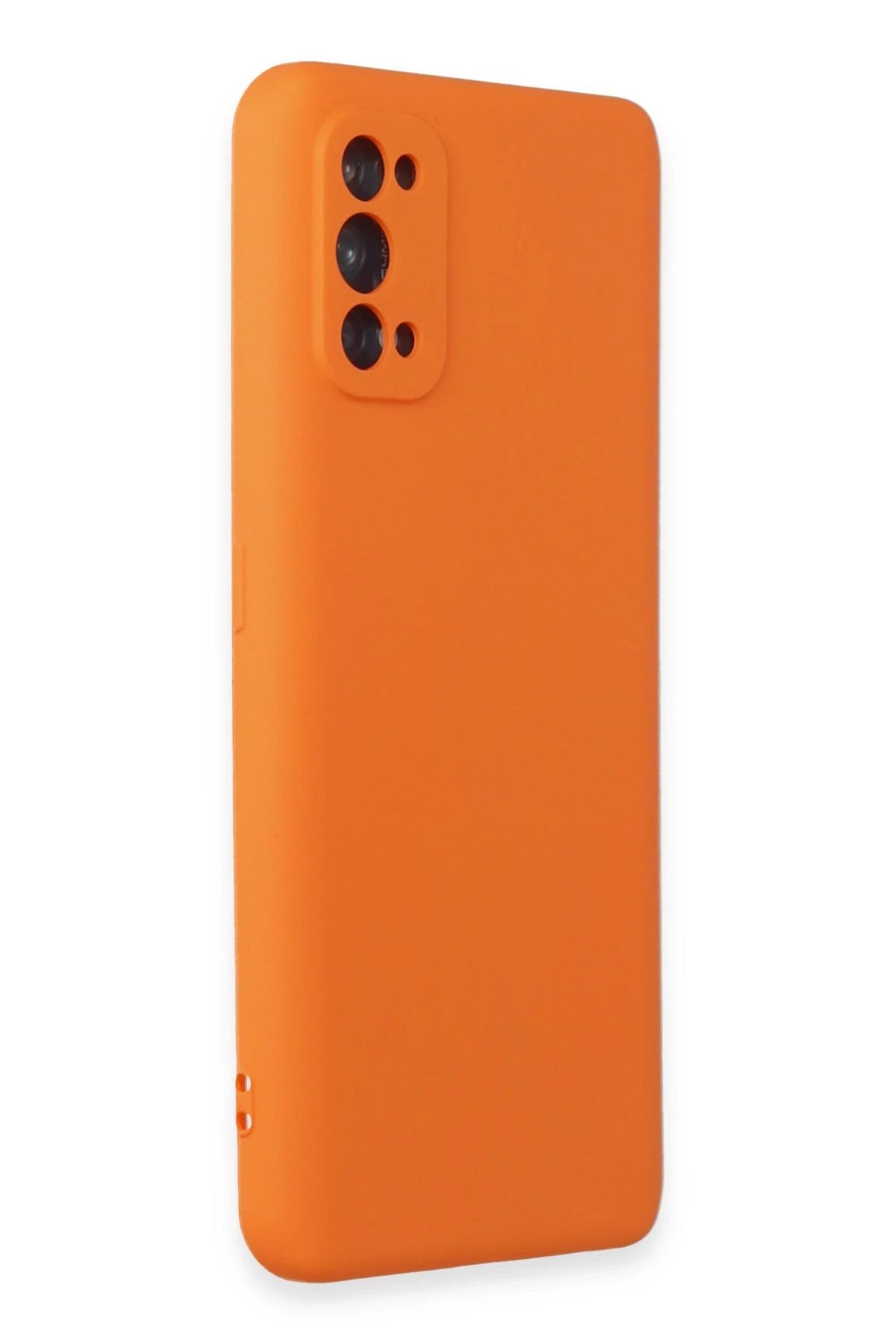 Newface Realme 7 Pro Kılıf Nano içi Kadife Silikon - Turuncu