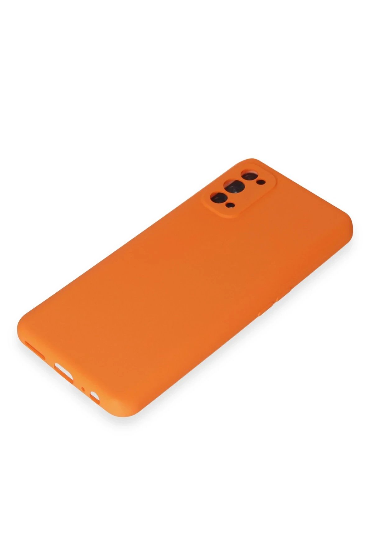 Newface Realme 7 Pro Kılıf Nano içi Kadife Silikon - Turuncu