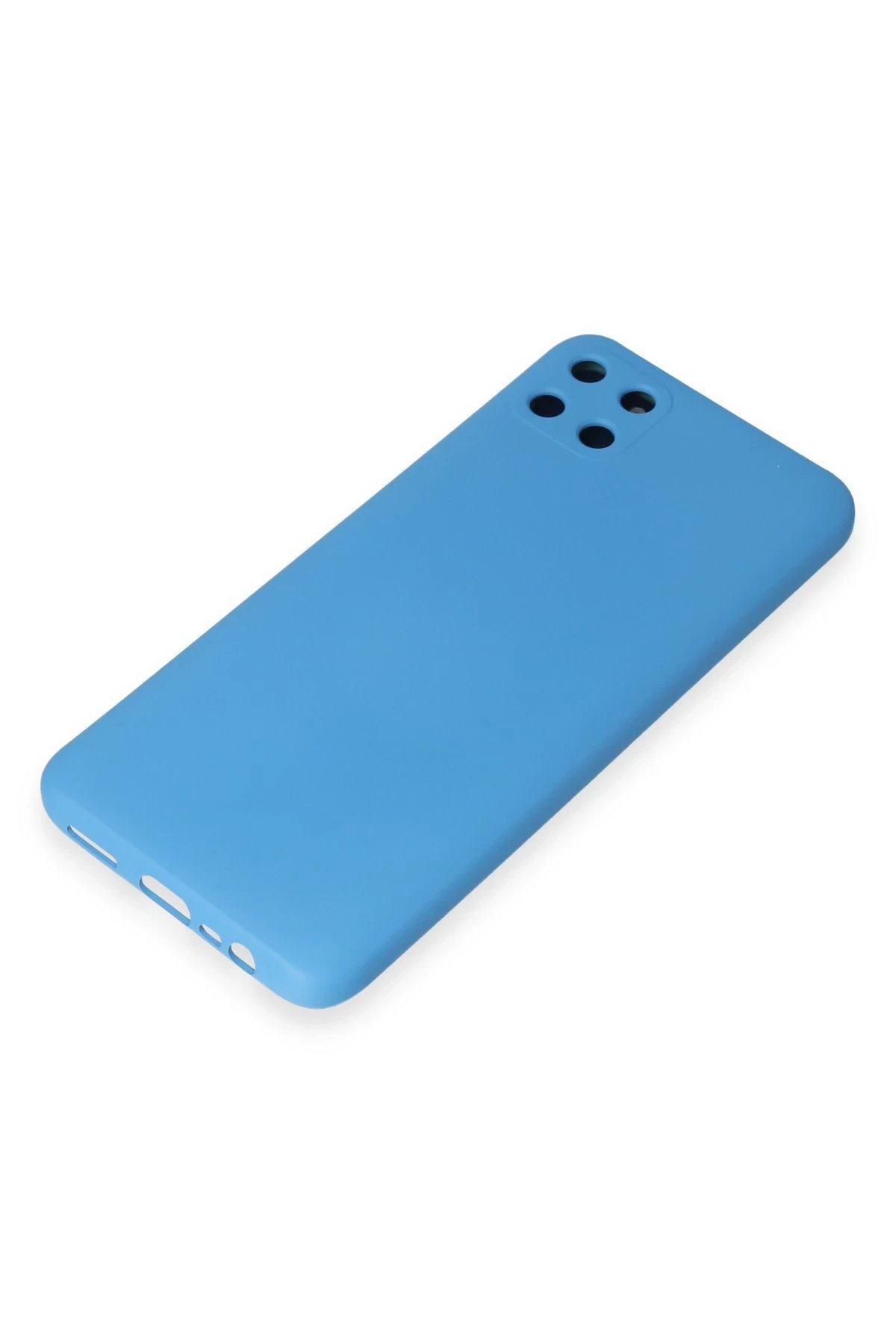 Newface Realme C11 Kılıf Nano içi Kadife Silikon - Mavi