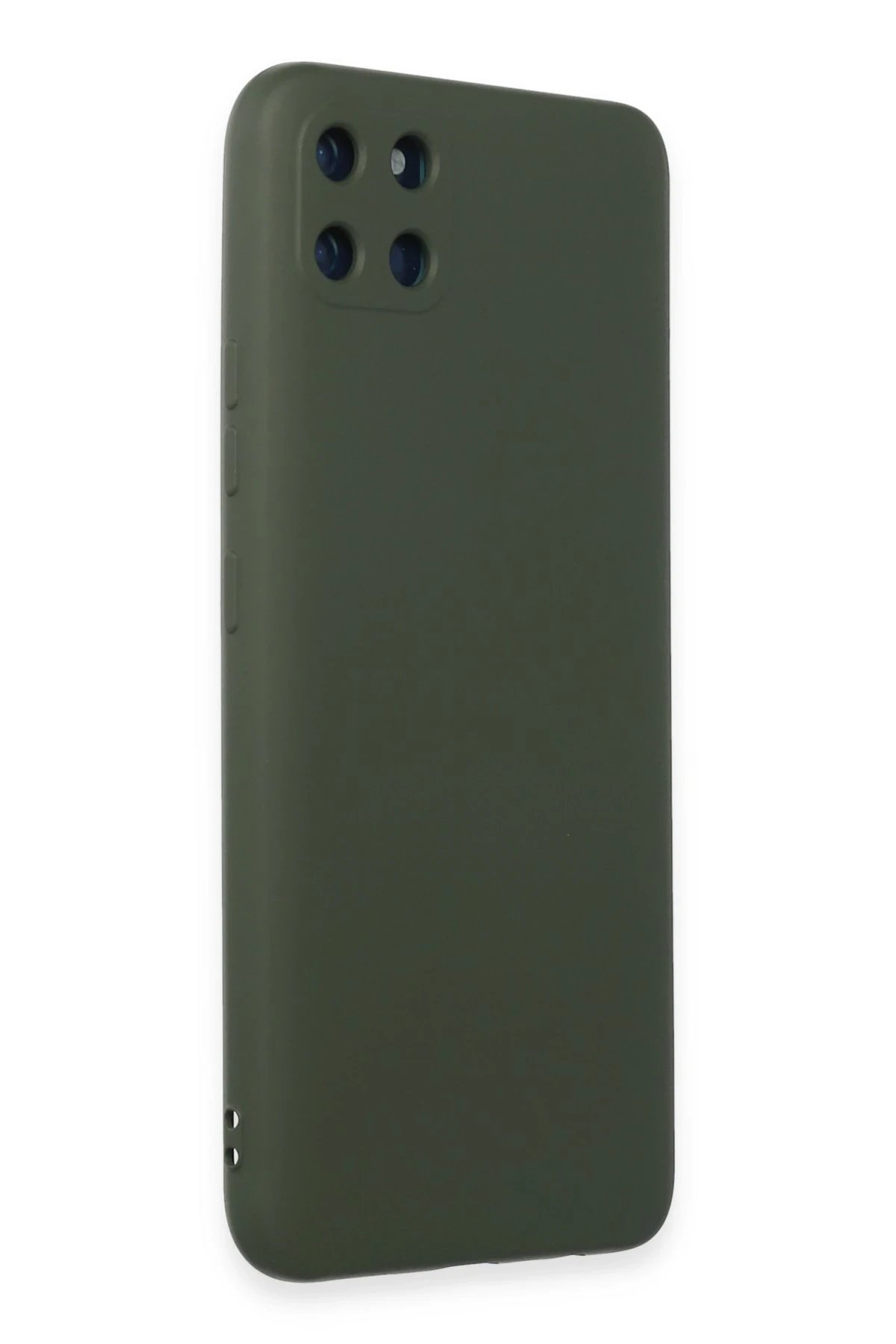 Newface Realme C11 Kılıf Nano içi Kadife Silikon - Koyu Yeşil