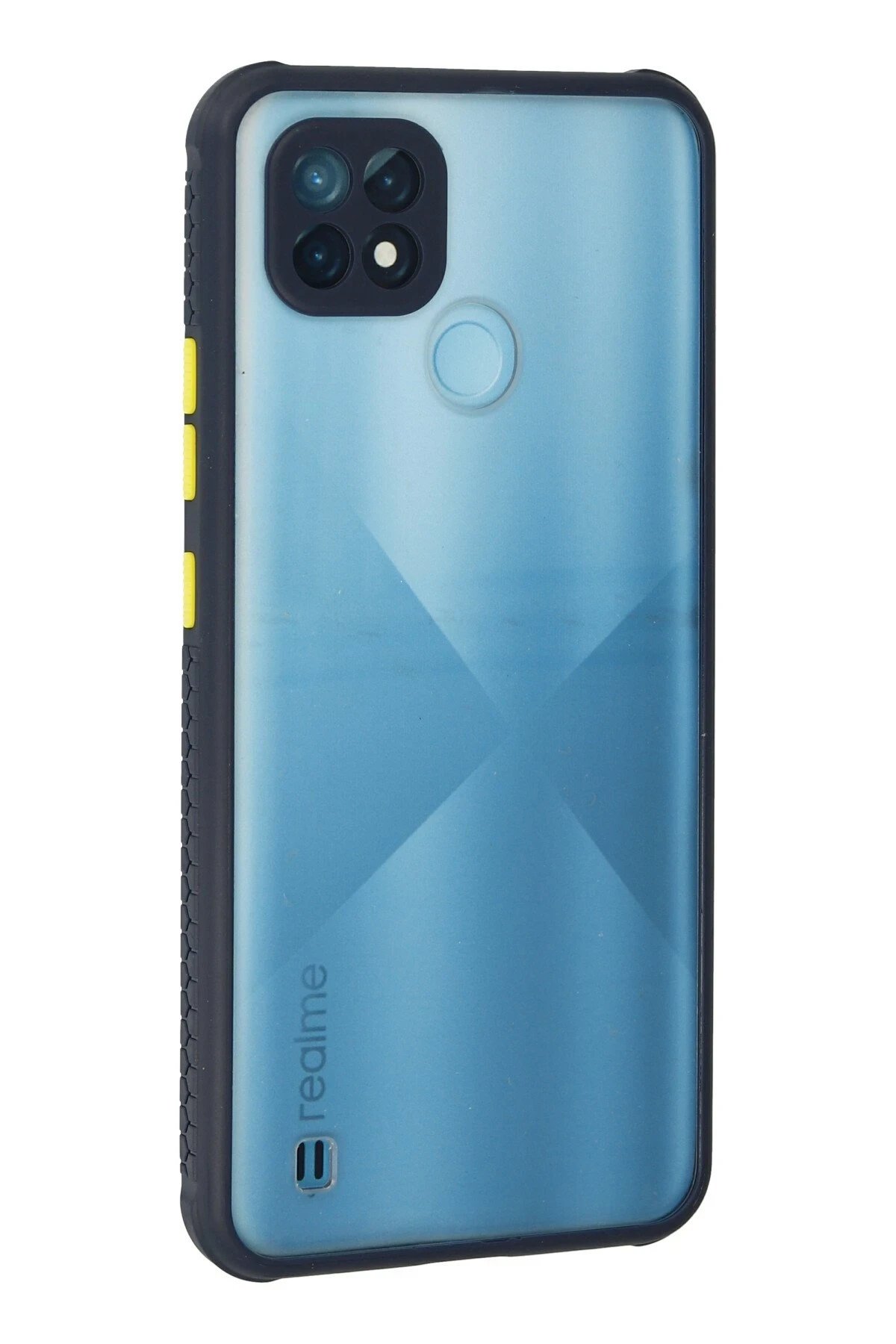 Newface Realme C21 Kılıf Miami Şeffaf Silikon - Lacivert