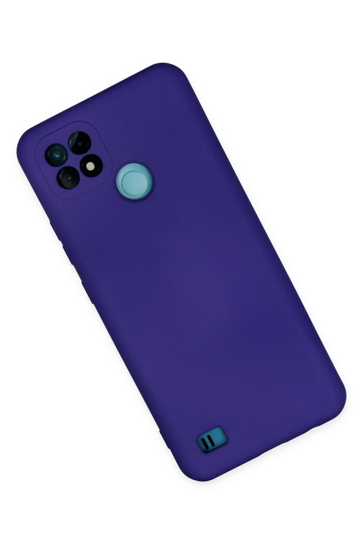 Newface Realme C21 Kılıf Nano içi Kadife Silikon - Mor