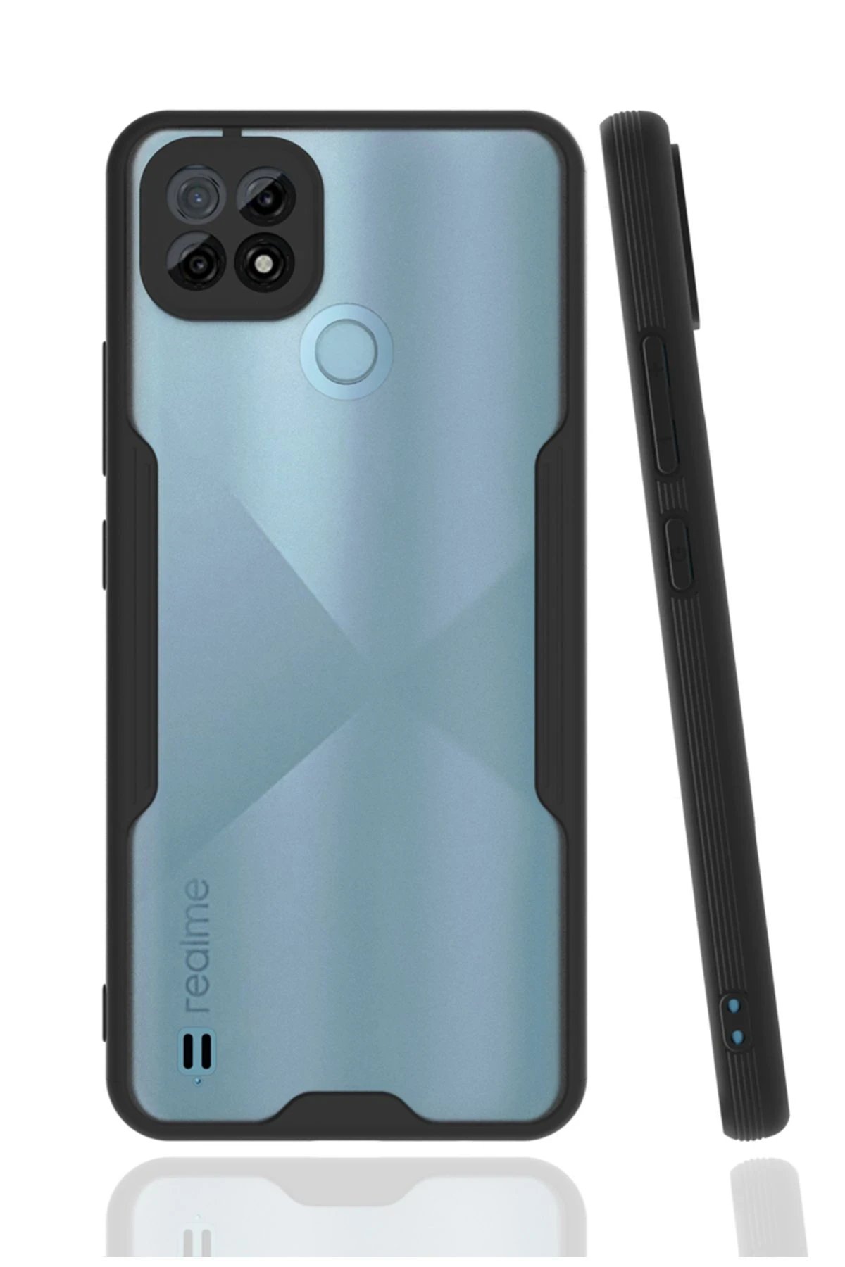 Newface Realme C21 Kılıf Platin Silikon - Siyah