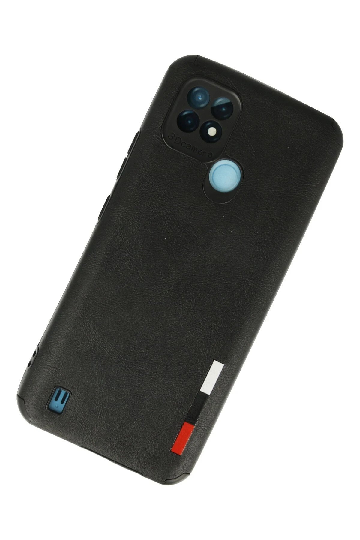 Newface Realme C21 Kılıf Loop Deri Silikon - Siyah