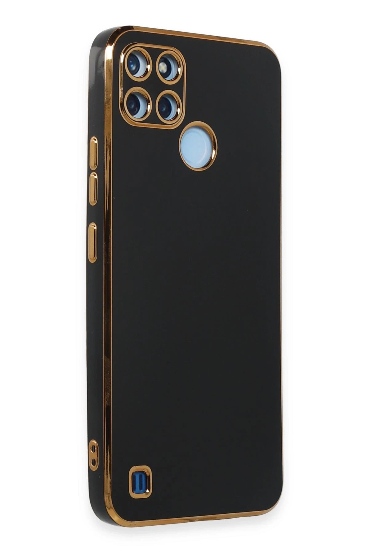 Newface Realme C25Y Kılıf Volet Silikon - Siyah