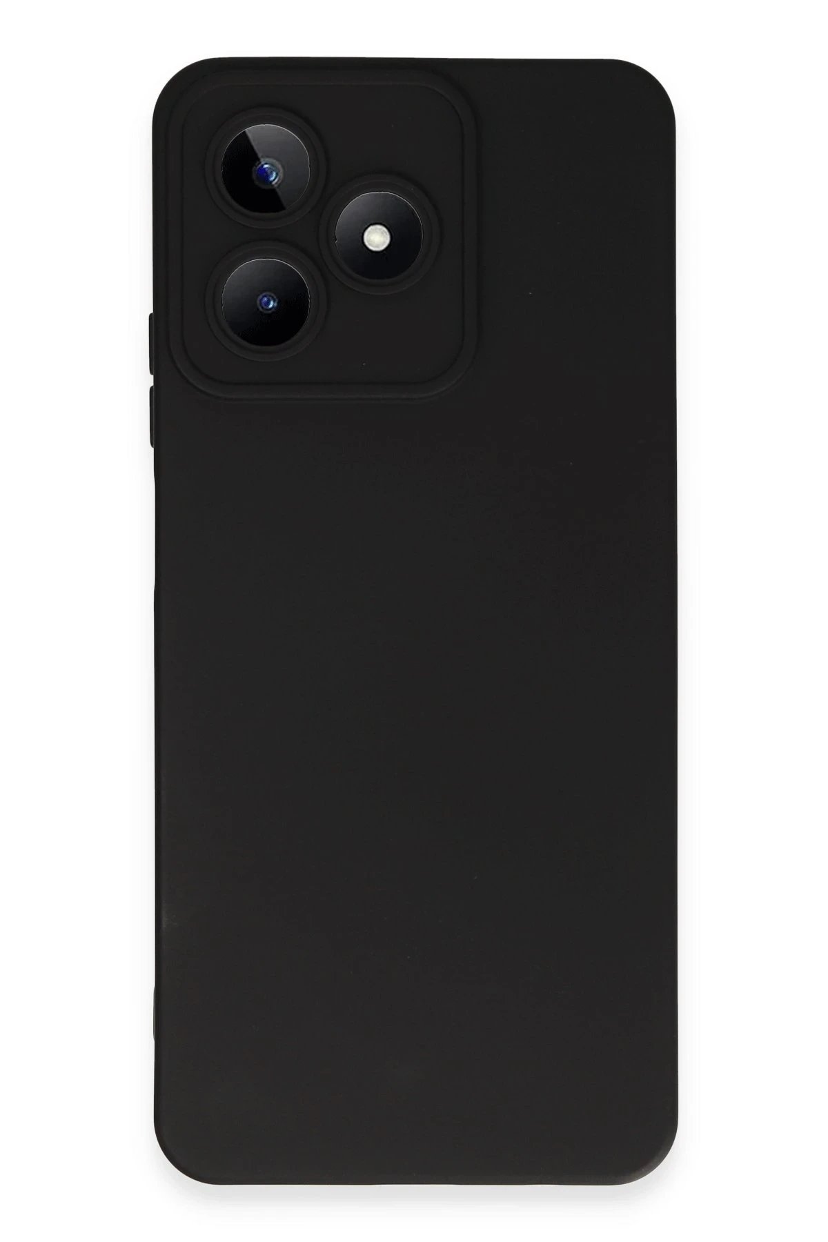 Newface Realme C53 Kılıf Nano içi Kadife Silikon - Siyah