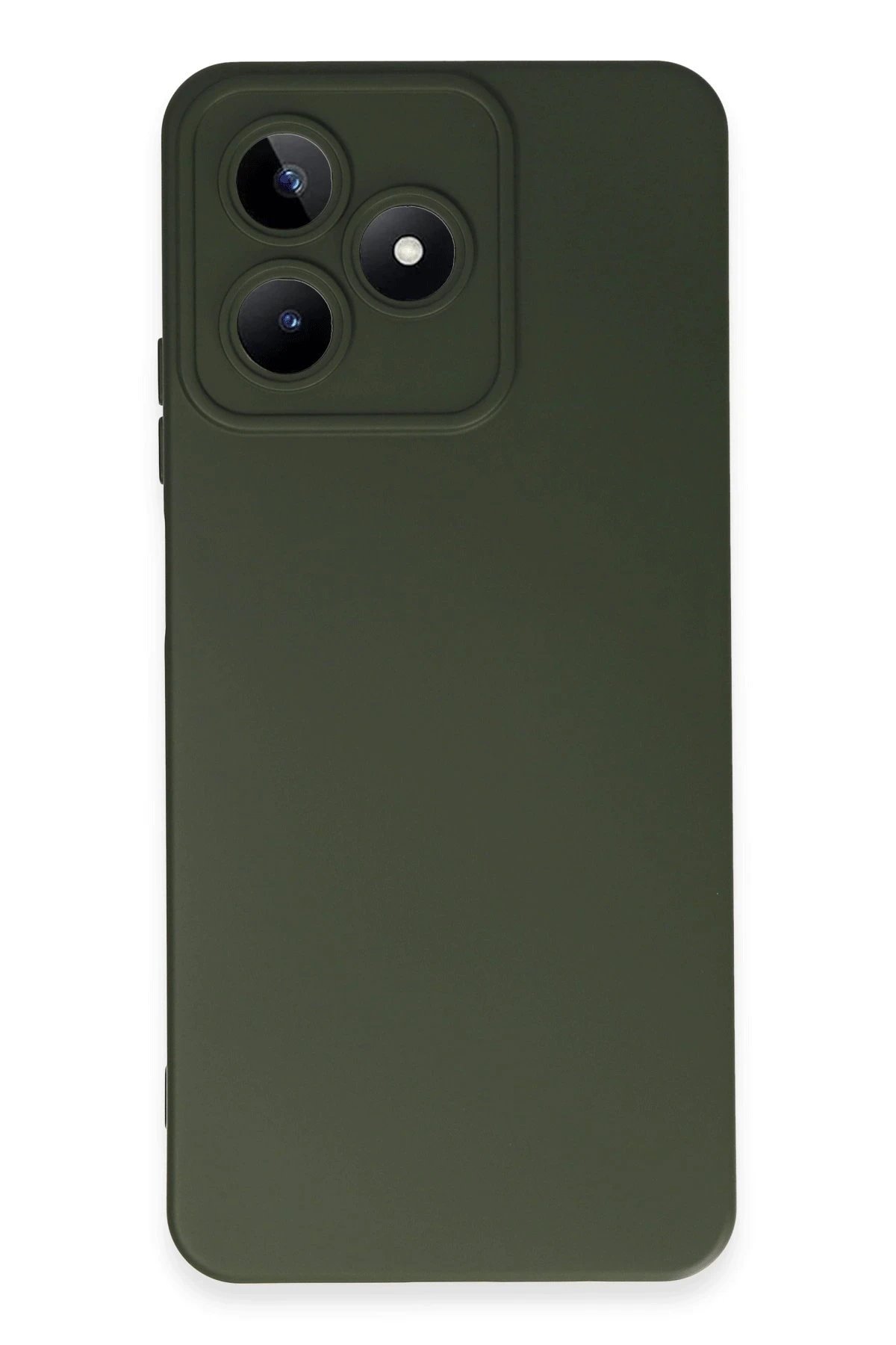 Newface Realme C53 Kılıf Nano içi Kadife Silikon - Koyu Yeşil