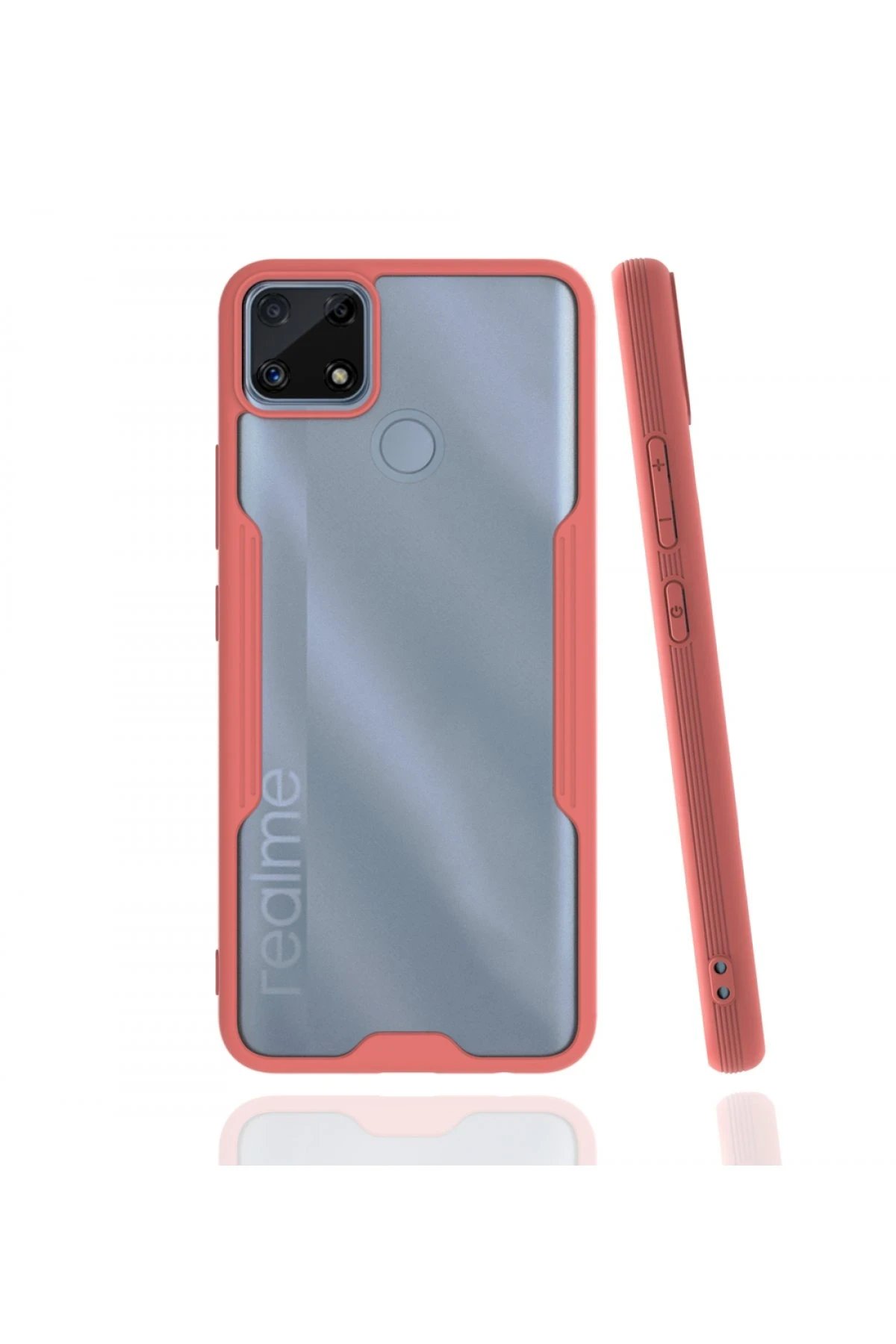 Newface Realme C25 Kılıf Platin Silikon - Pembe