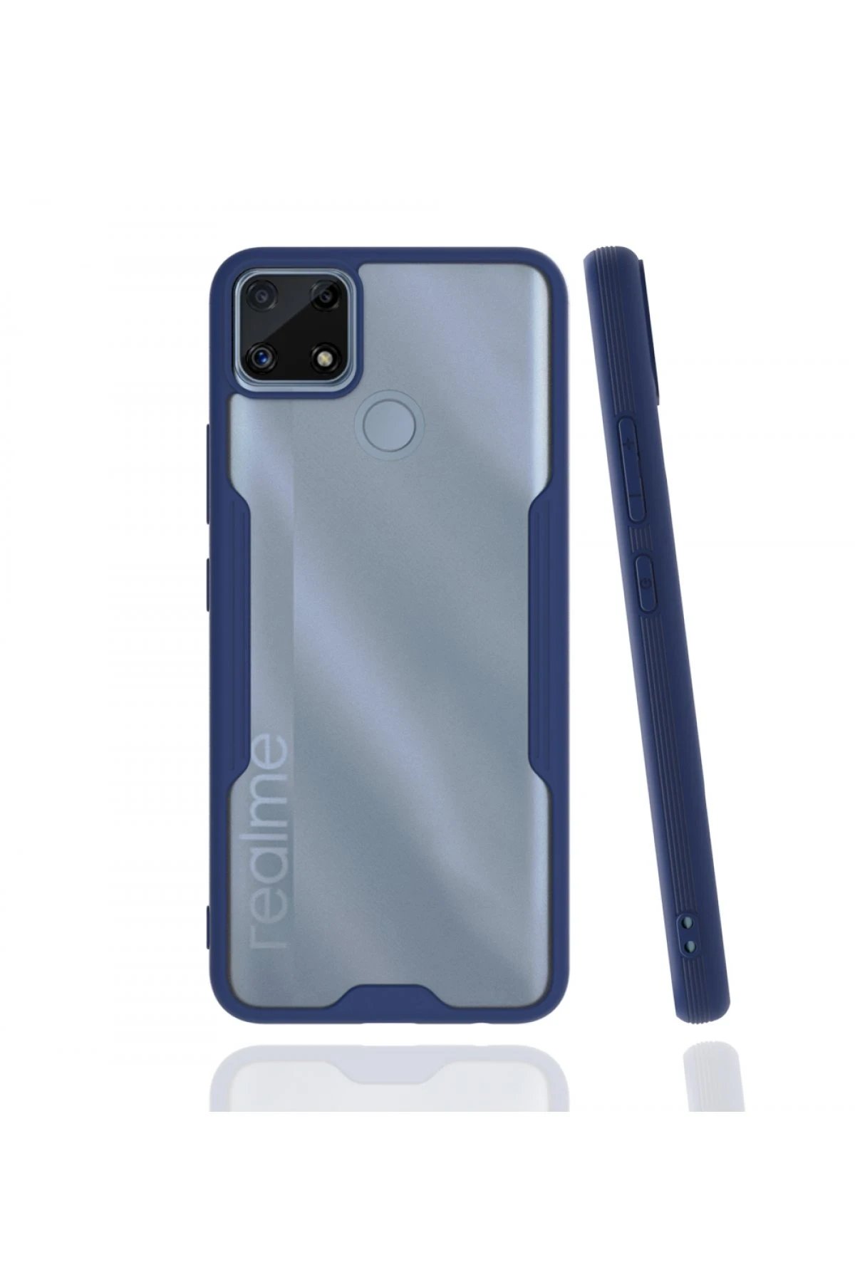 Newface Realme C25 Kılıf Platin Silikon - Lacivert