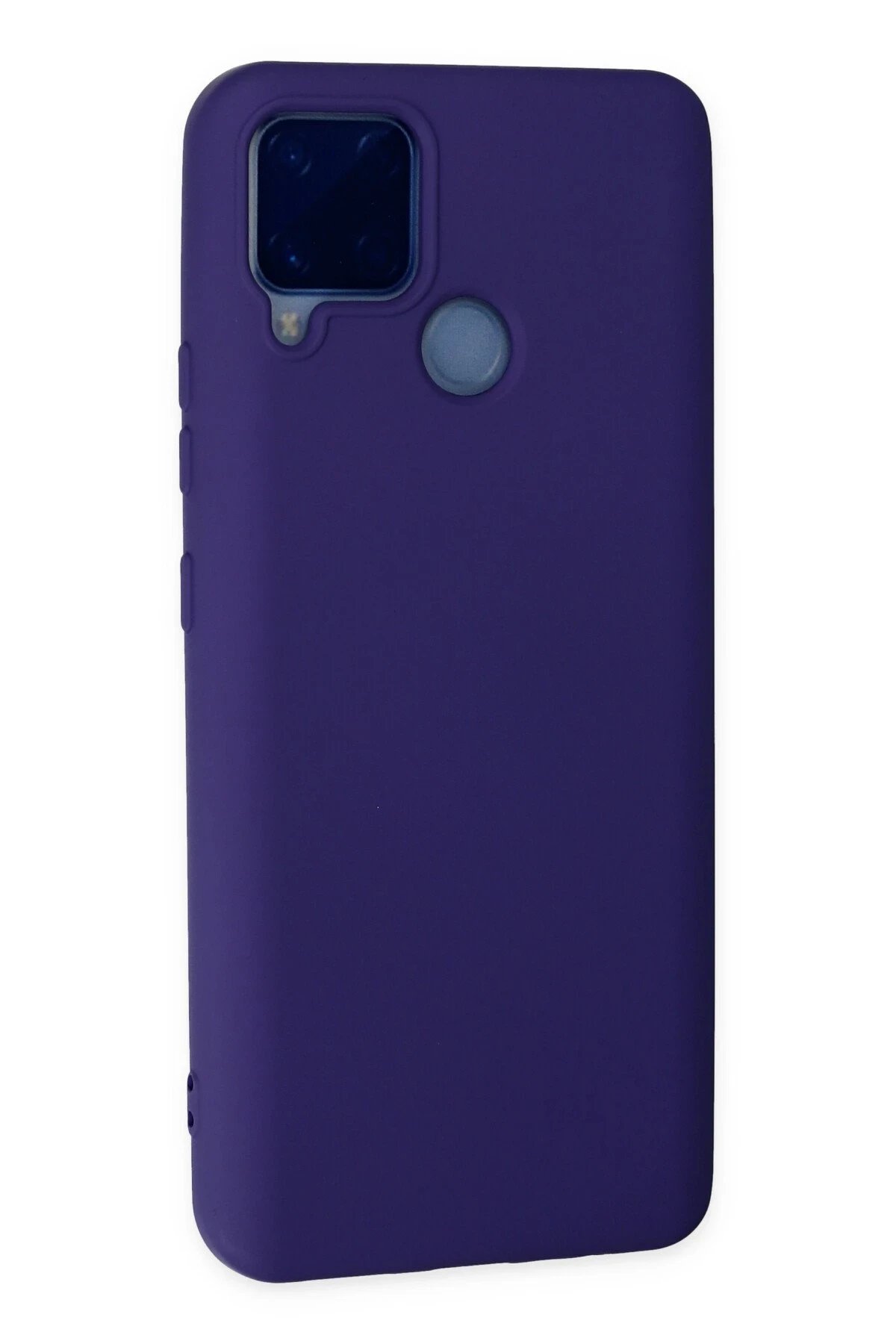 Newface Realme C15 Kılıf Nano içi Kadife Silikon - Mor