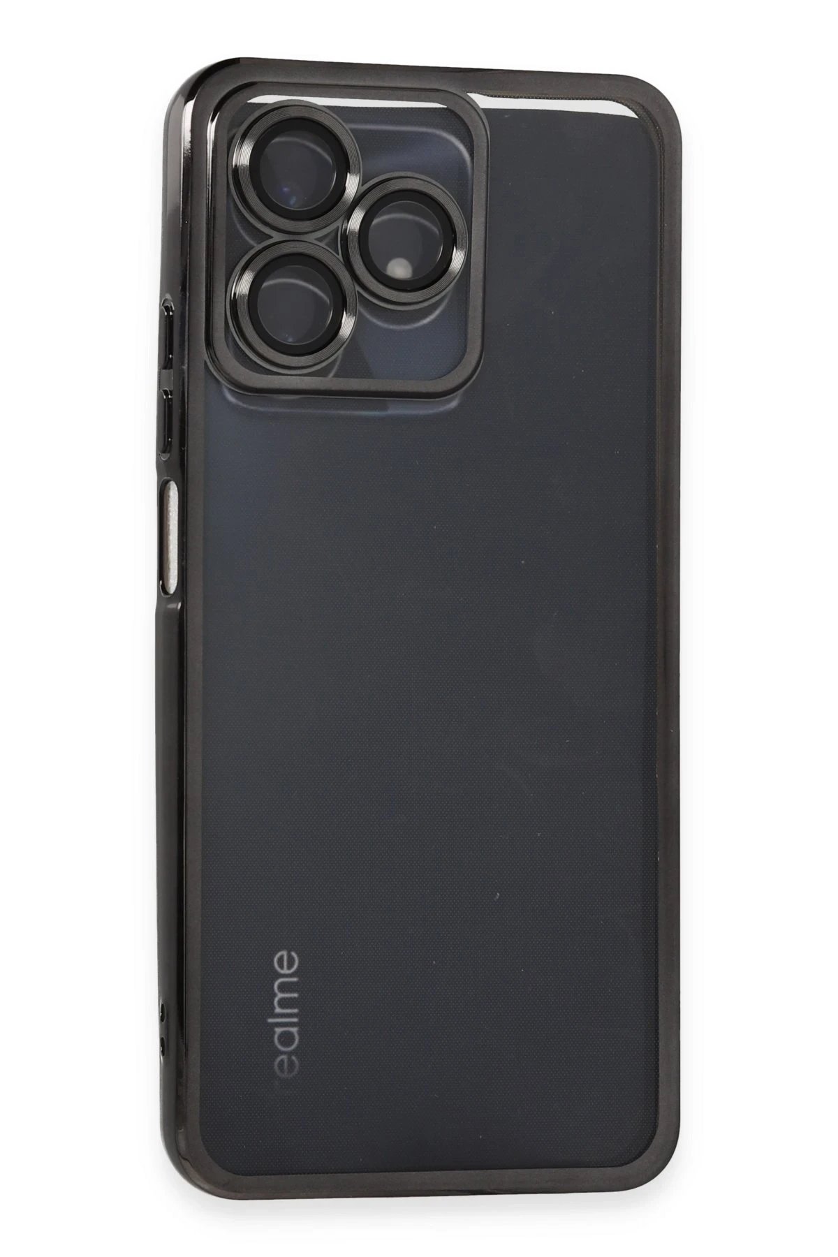 Newface Realme C53 Kılıf Razer Lensli Silikon - Siyah