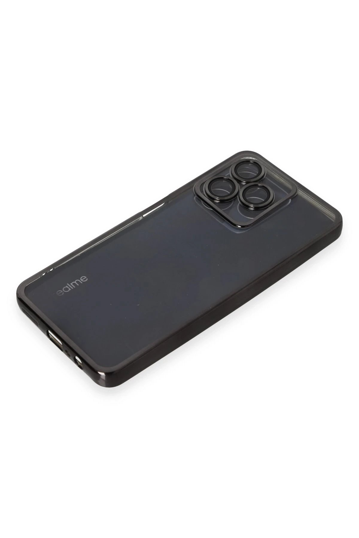 Newface Realme C53 Kılıf Razer Lensli Silikon - Siyah