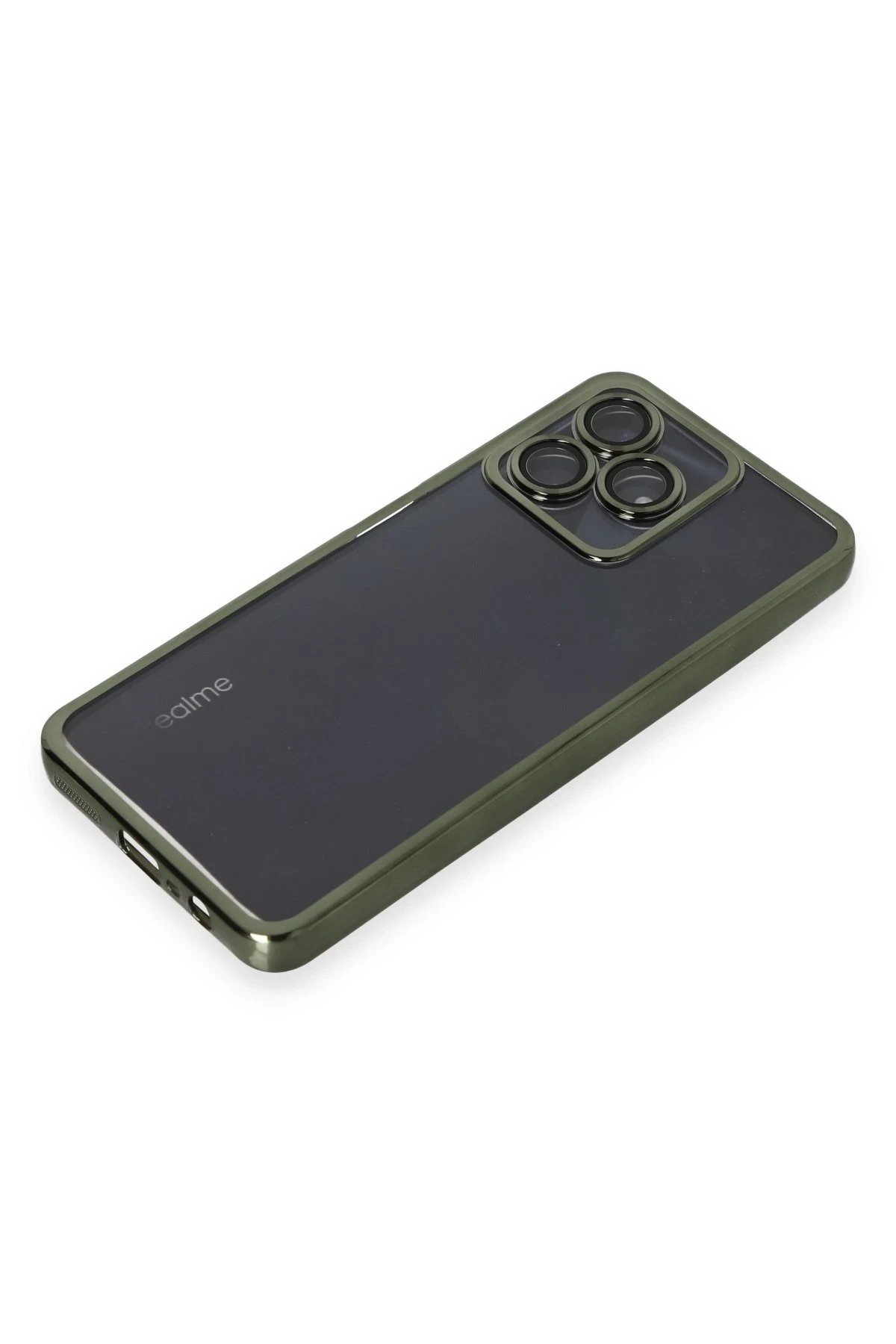 Newface Realme C53 Kılıf Razer Lensli Silikon - Yeşil