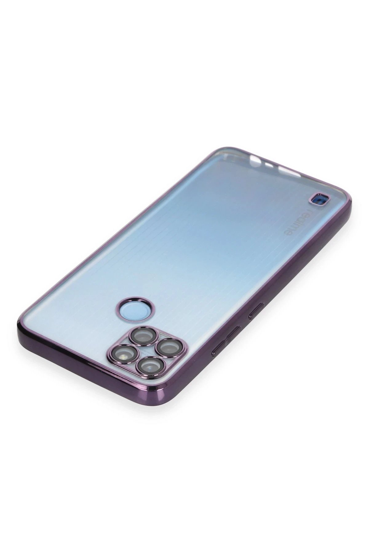 Newface Realme C25Y Kılıf Razer Lensli Silikon - Mor