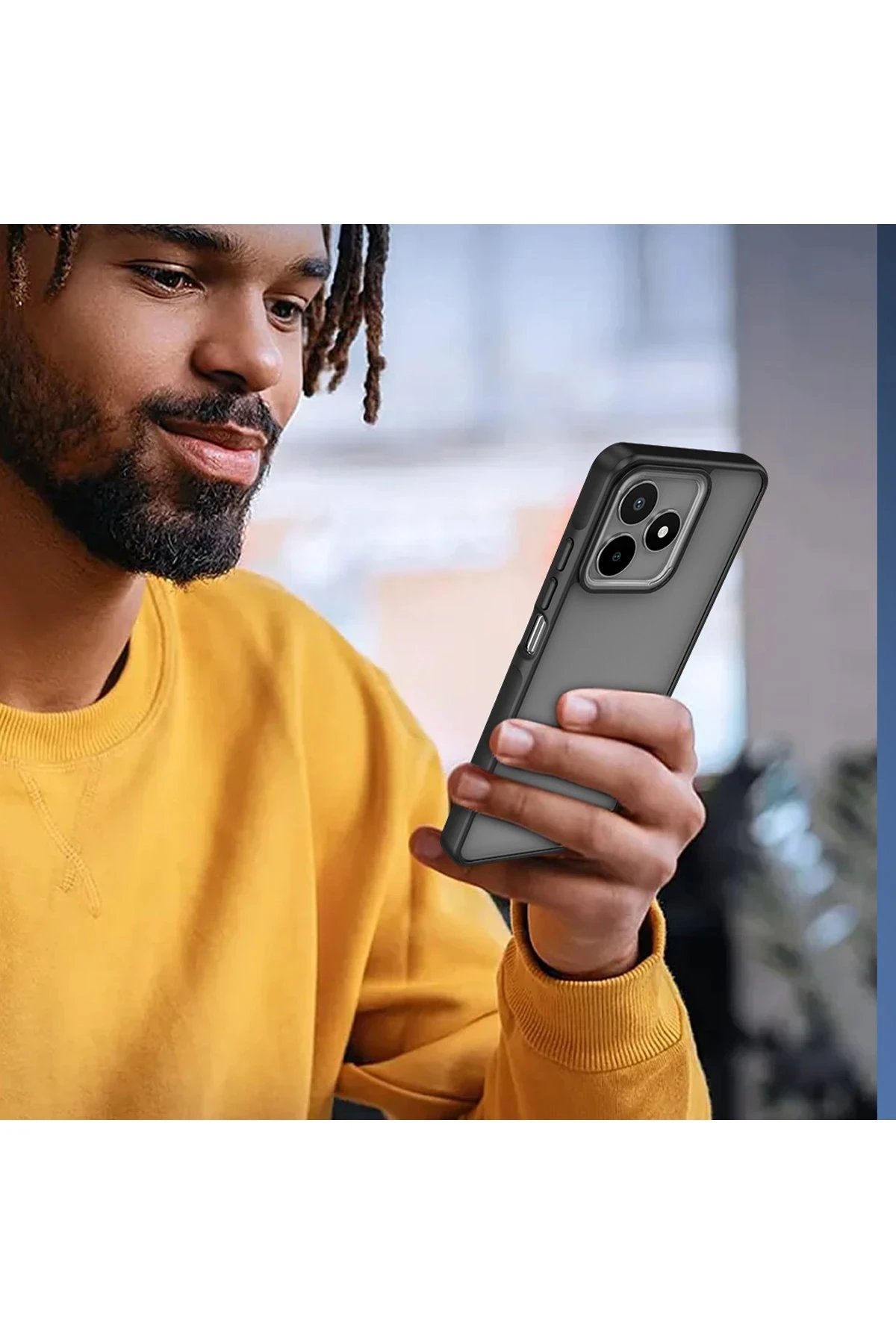 Newface Realme C53 Kılıf Elegant Kapak - Titan Gri