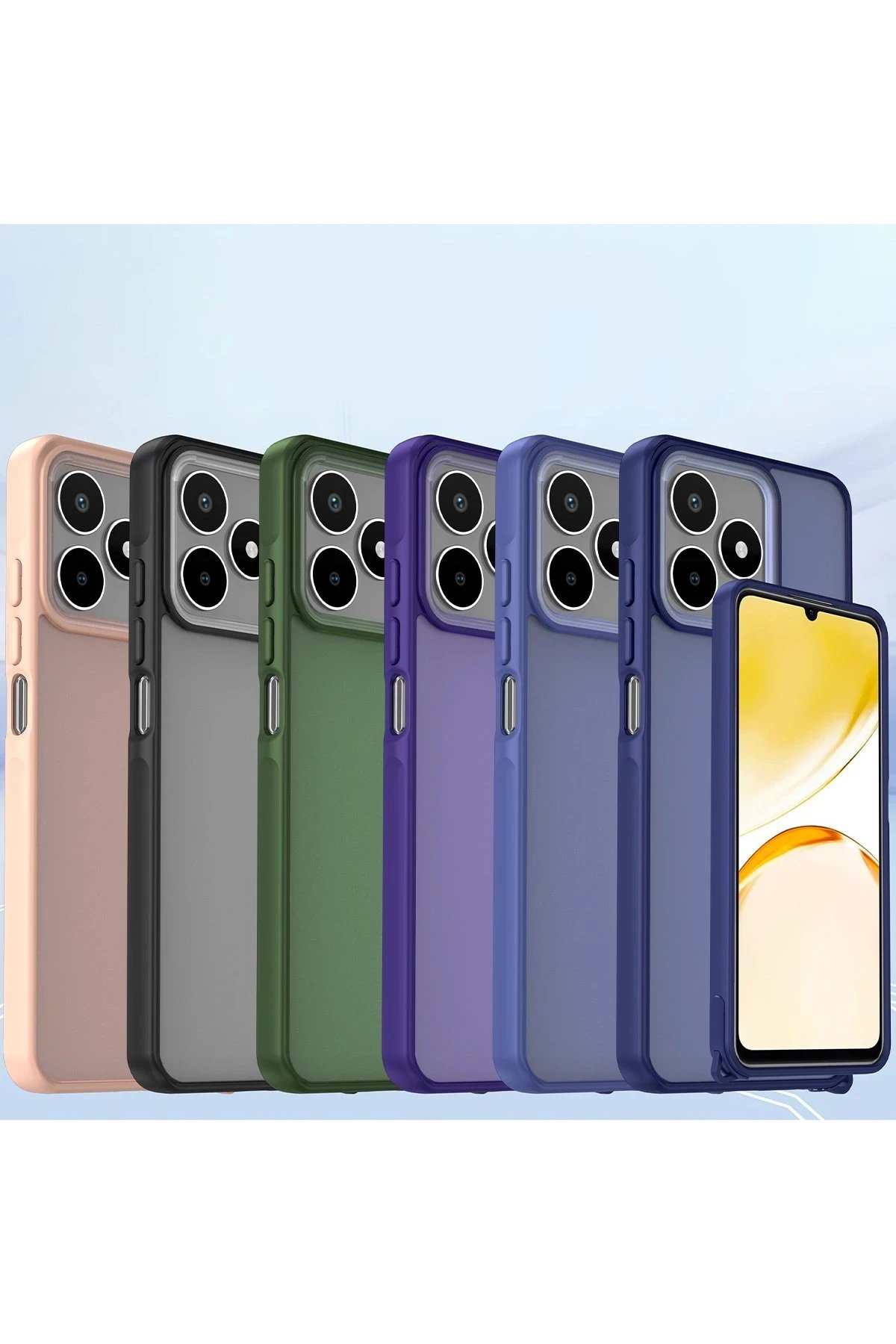 Newface Realme C53 Kılıf Elegant Kapak - Titan Gri