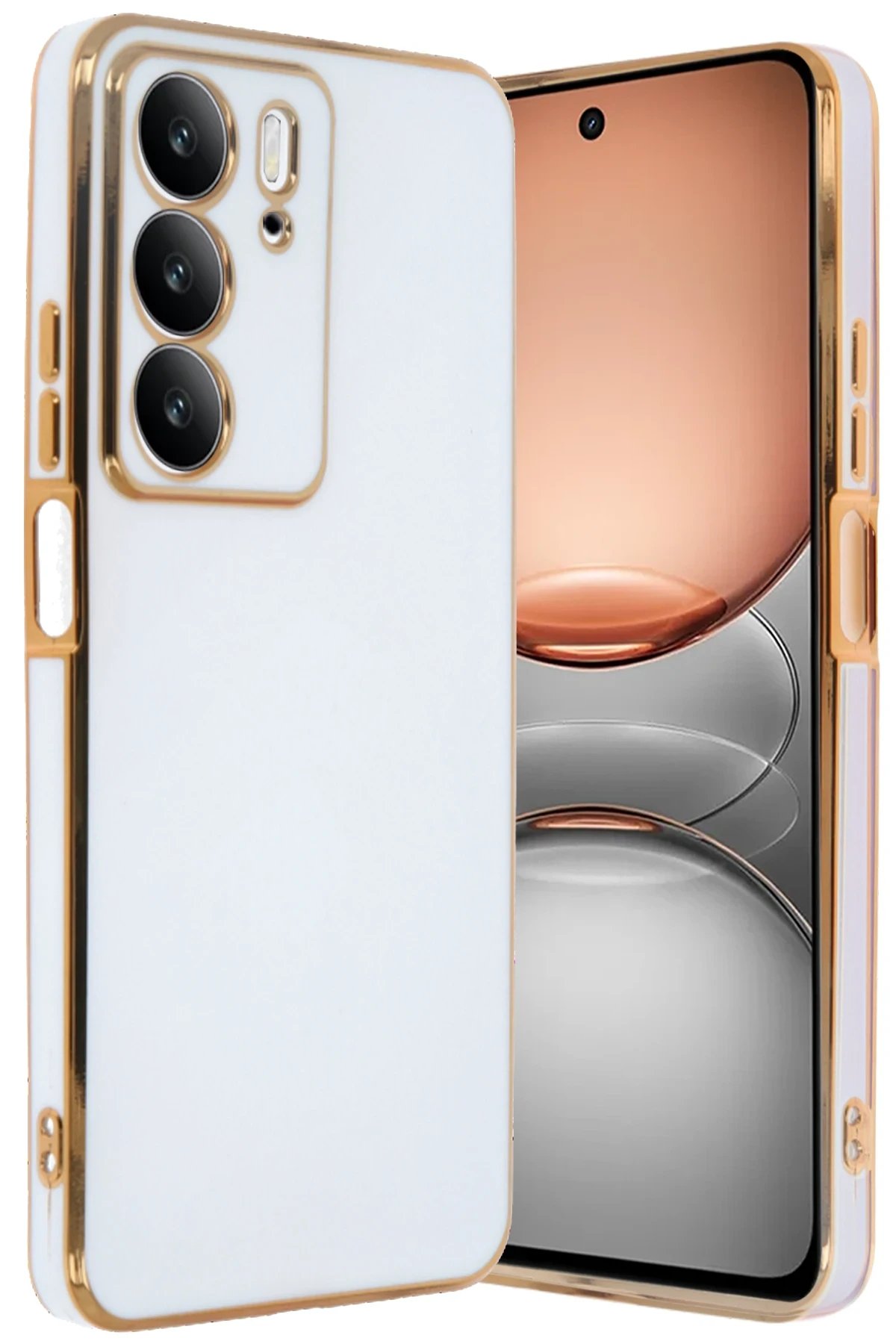 Newface Realme C75 4G Kılıf Volet Silikon - Beyaz