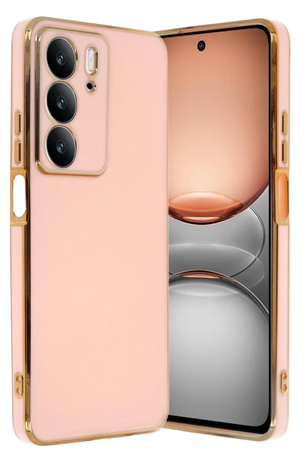 Newface Realme C75 4G Kılıf Volet Silikon - Pembe