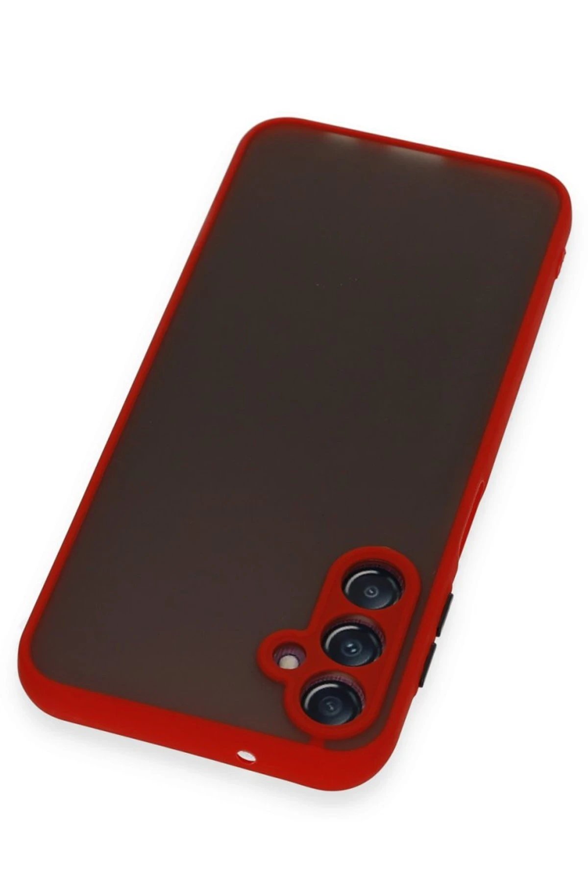 Newface Samsung Galaxy A15 4G Kılıf Montreal Silikon Kapak - Kırmızı