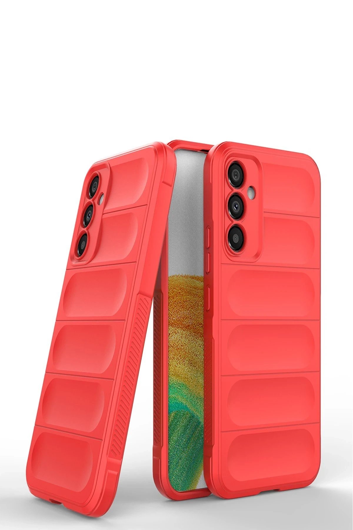 Newface Samsung Galaxy A15 4G Kılıf Optimum Silikon - Kırmızı