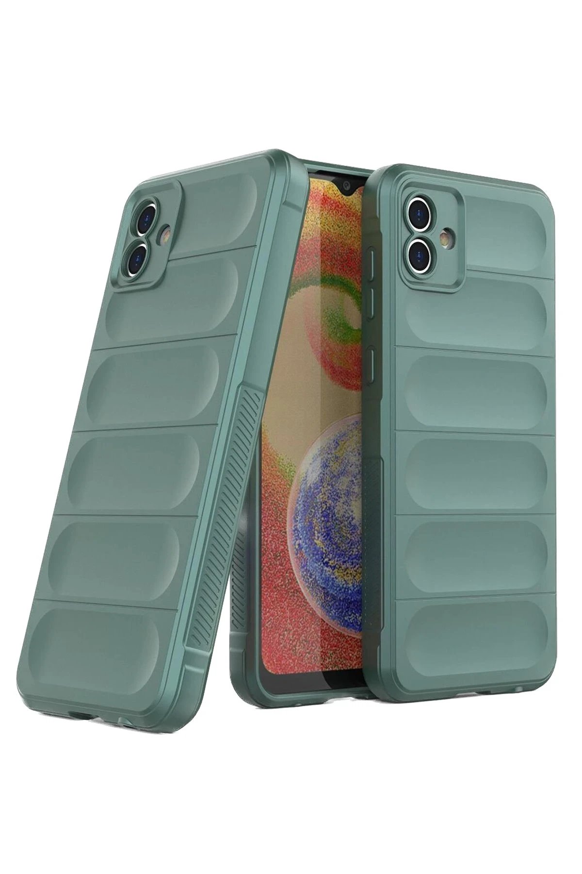 Newface Samsung Galaxy A05 Kılıf Optimum Silikon - Koyu Yeşil