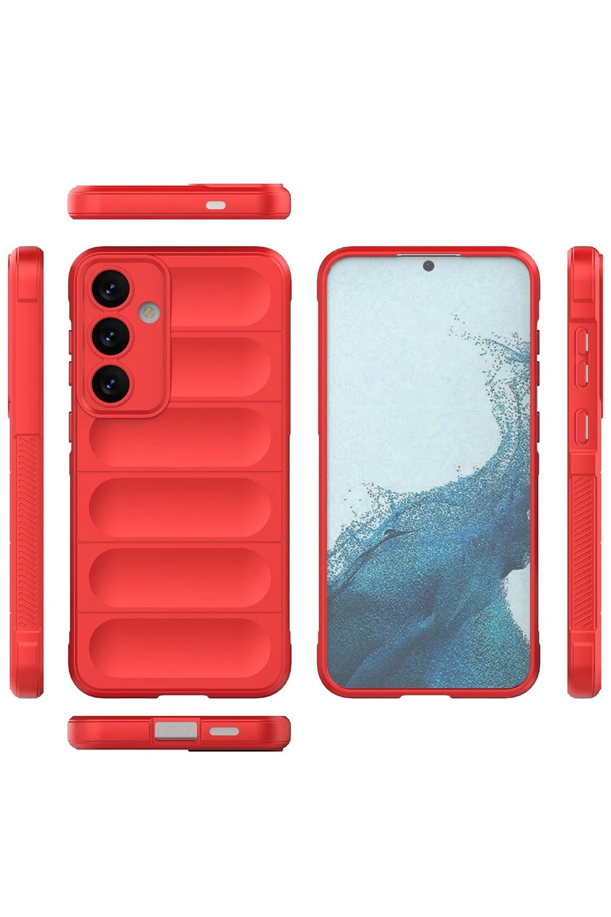 Newface Samsung Galaxy S24 Kılıf Optimum Silikon - Kırmızı