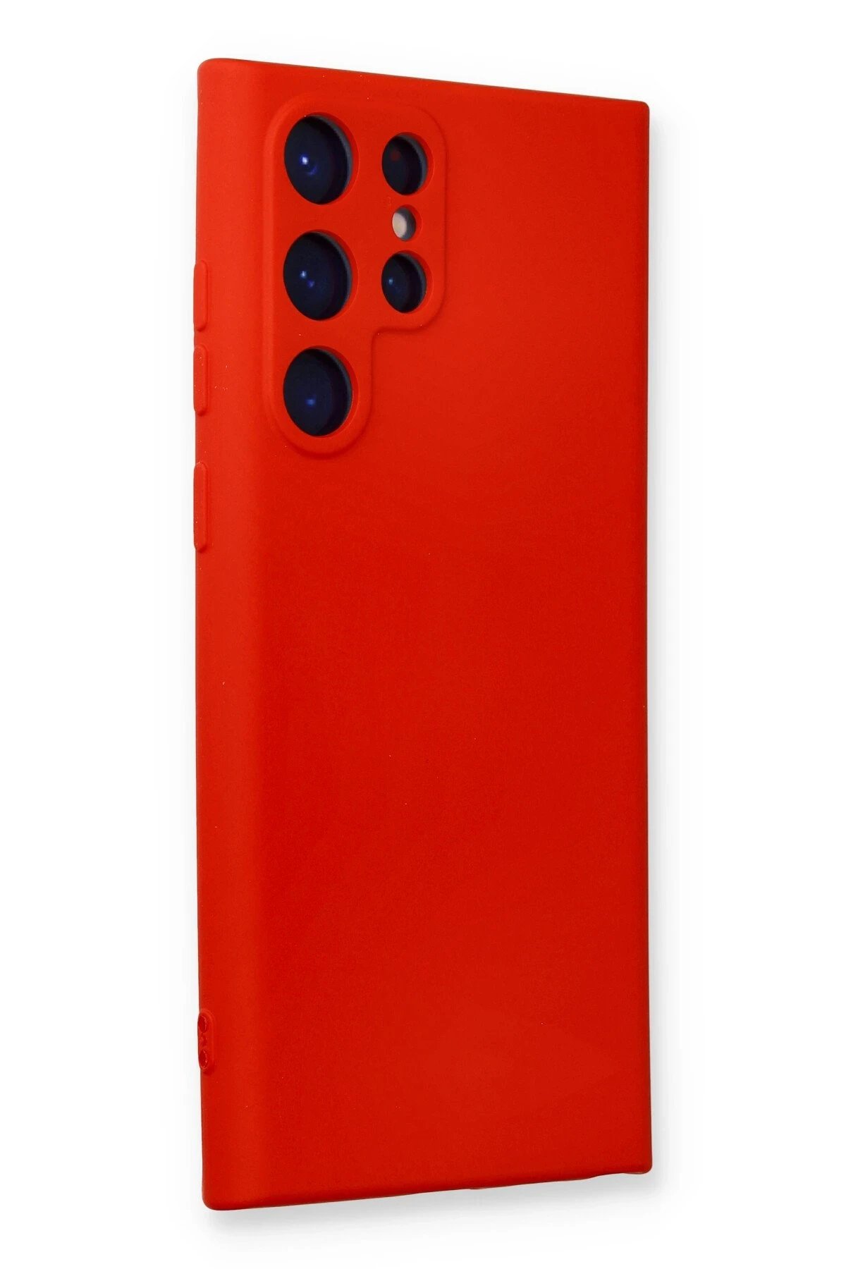 Newface Samsung Galaxy S24 Ultra Kılıf Nano içi Kadife Silikon - Kırmızı