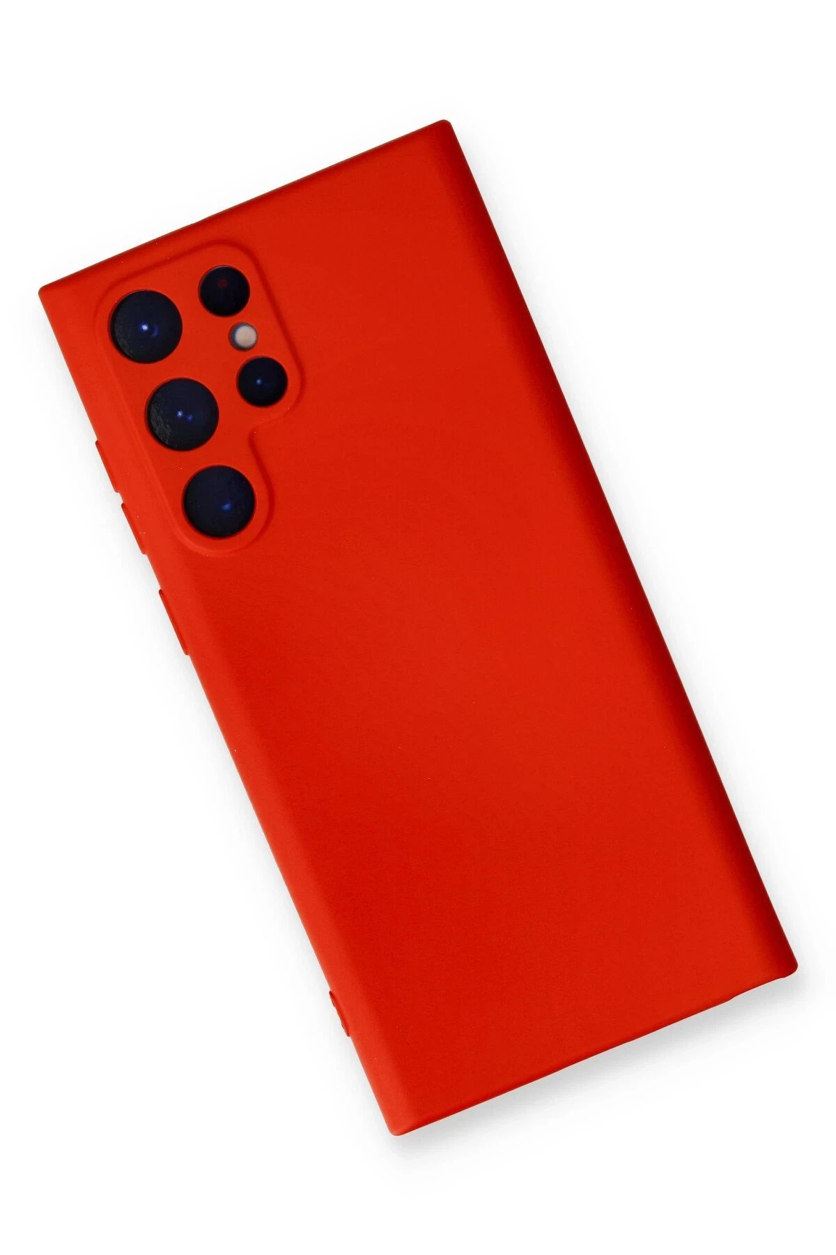 Newface Samsung Galaxy S24 Ultra Kılıf Nano içi Kadife Silikon - Kırmızı