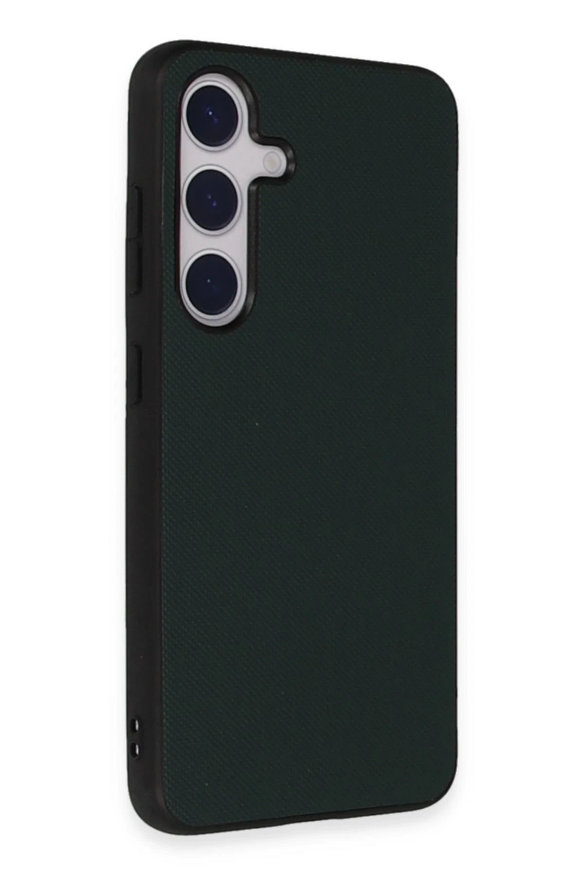 Newface Samsung Galaxy S24 Kılıf Taft Kapak - Koyu Yeşil