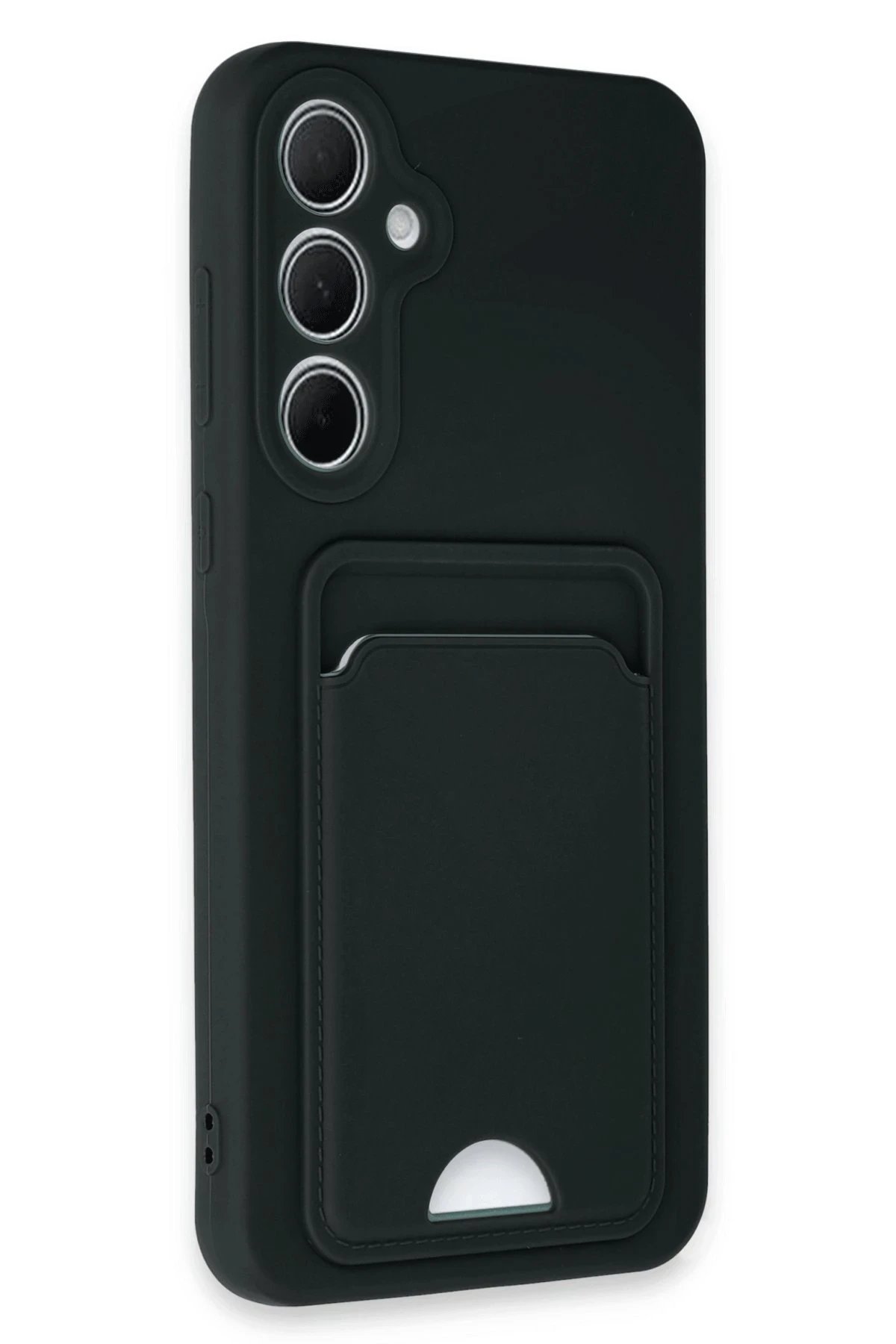 Newface Samsung Galaxy A35 5G Kılıf Kelvin Kartvizitli Silikon - Siyah