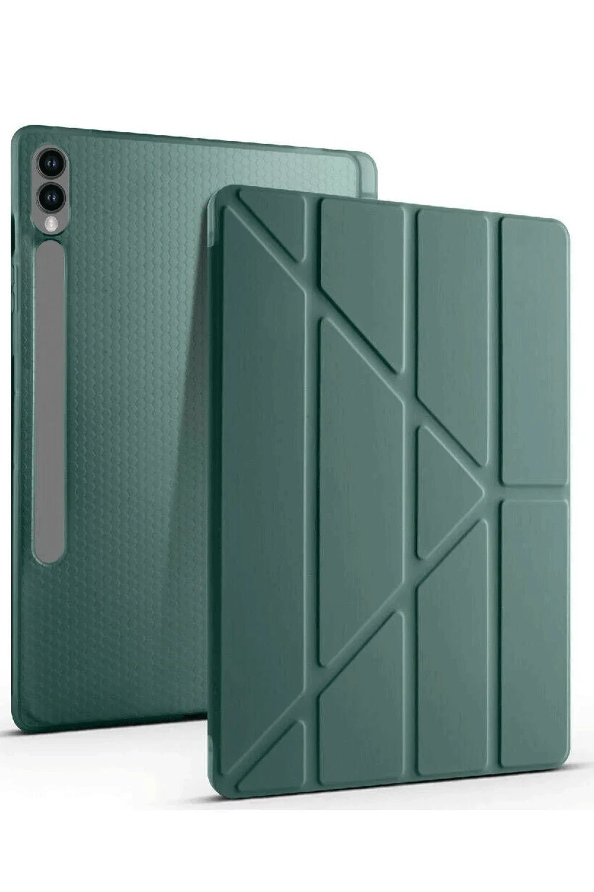 Newface Samsung Galaxy X610 Tab S9 FE Plus 12.4 Kılıf Kalemlikli Mars Tablet Kılıfı - Koyu Yeşil