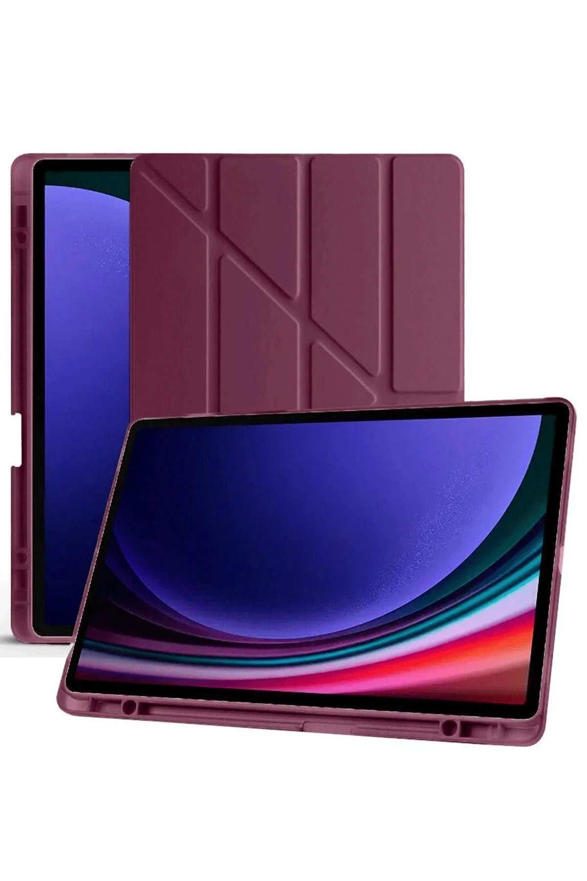 Newface Samsung Galaxy X610 Tab S9 FE Plus 12.4 Kılıf Kalemlikli Mars Tablet Kılıfı - Mor