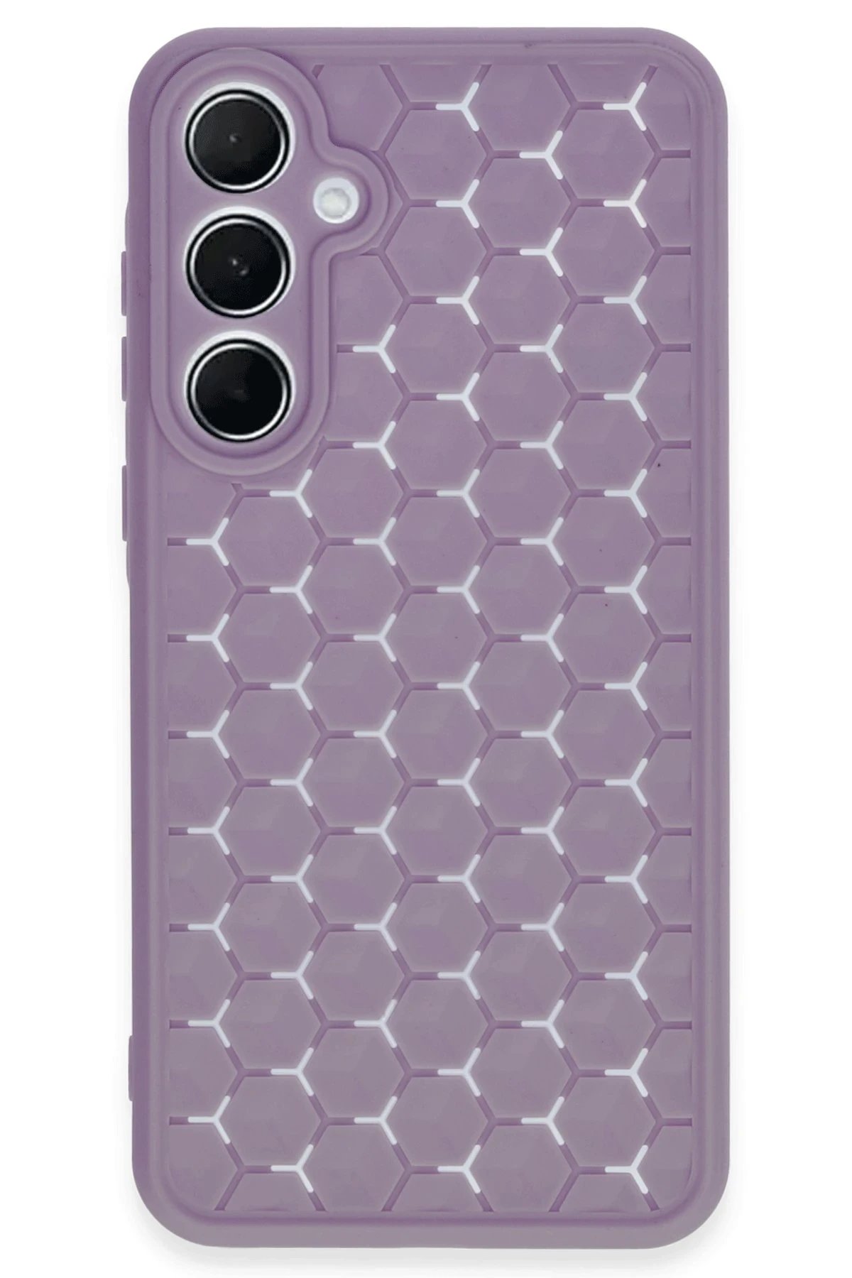 Newface Samsung Galaxy A15 4G Kılıf Petek Silikon Kapak - Lila