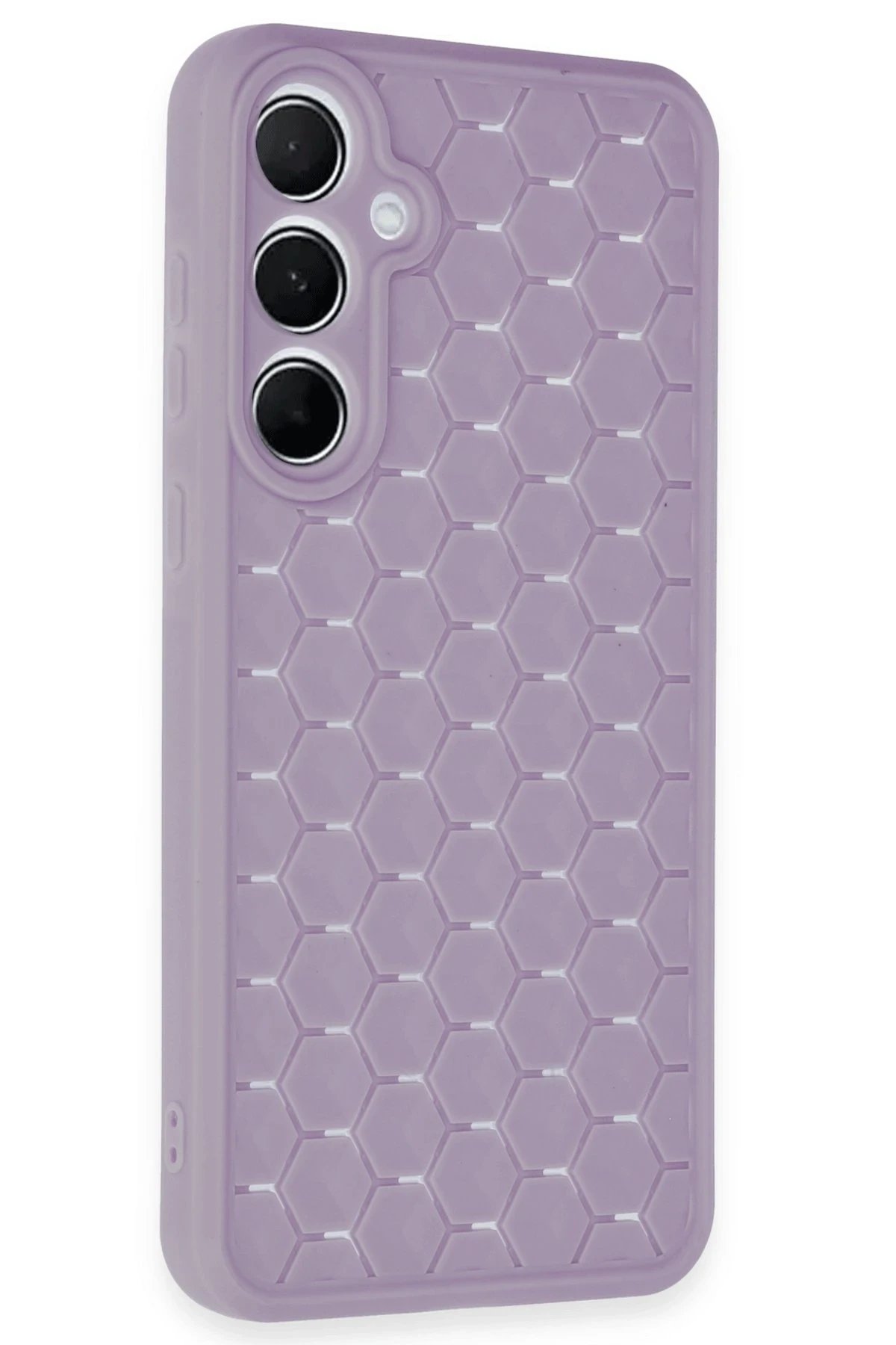 Newface Samsung Galaxy A15 4G Kılıf Petek Silikon Kapak - Lila