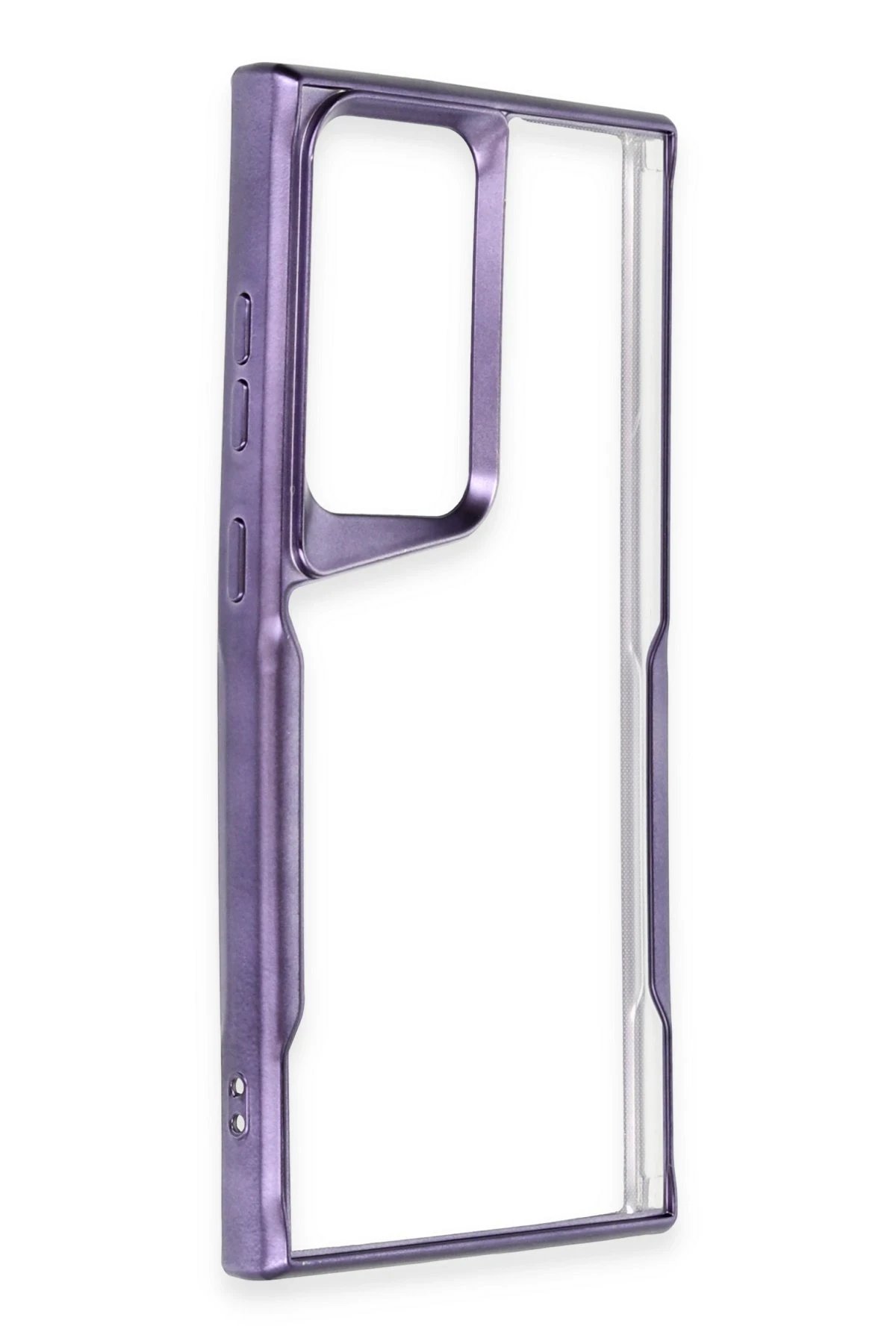 Newface Samsung Galaxy S23 Ultra Kılıf Boyi Silikon Kapak - Derin Mor