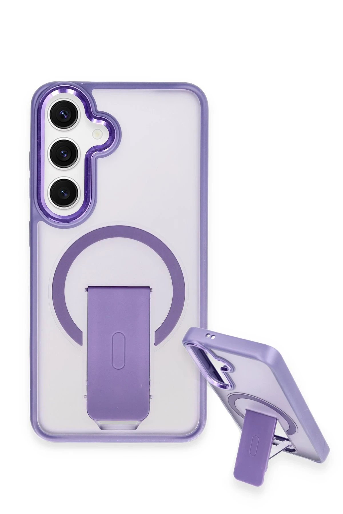 Newface Samsung Galaxy S24 Tork Magsafe Standlı Kapak - Siyah