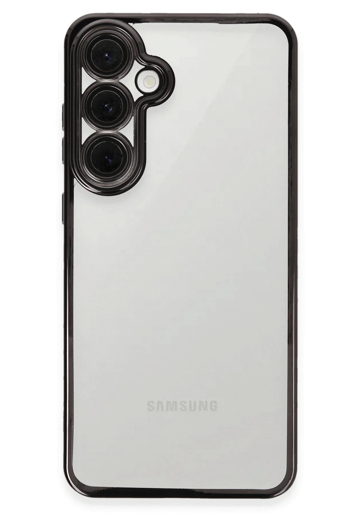 Newface Samsung Galaxy S24 FE Kılıf Razer Lensli Silikon - Siyah