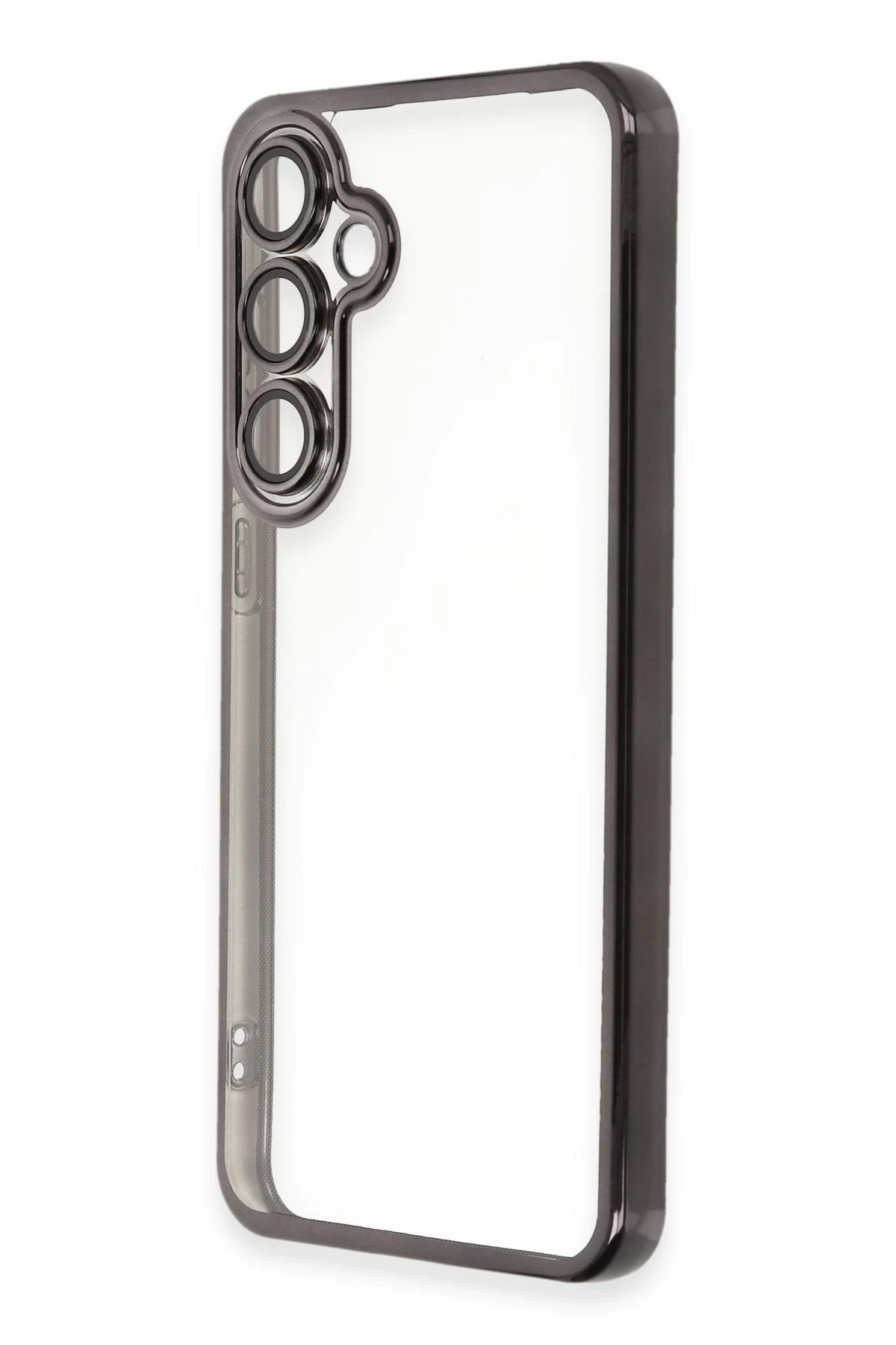 Newface Samsung Galaxy S24 FE Kılıf Razer Lensli Silikon - Siyah