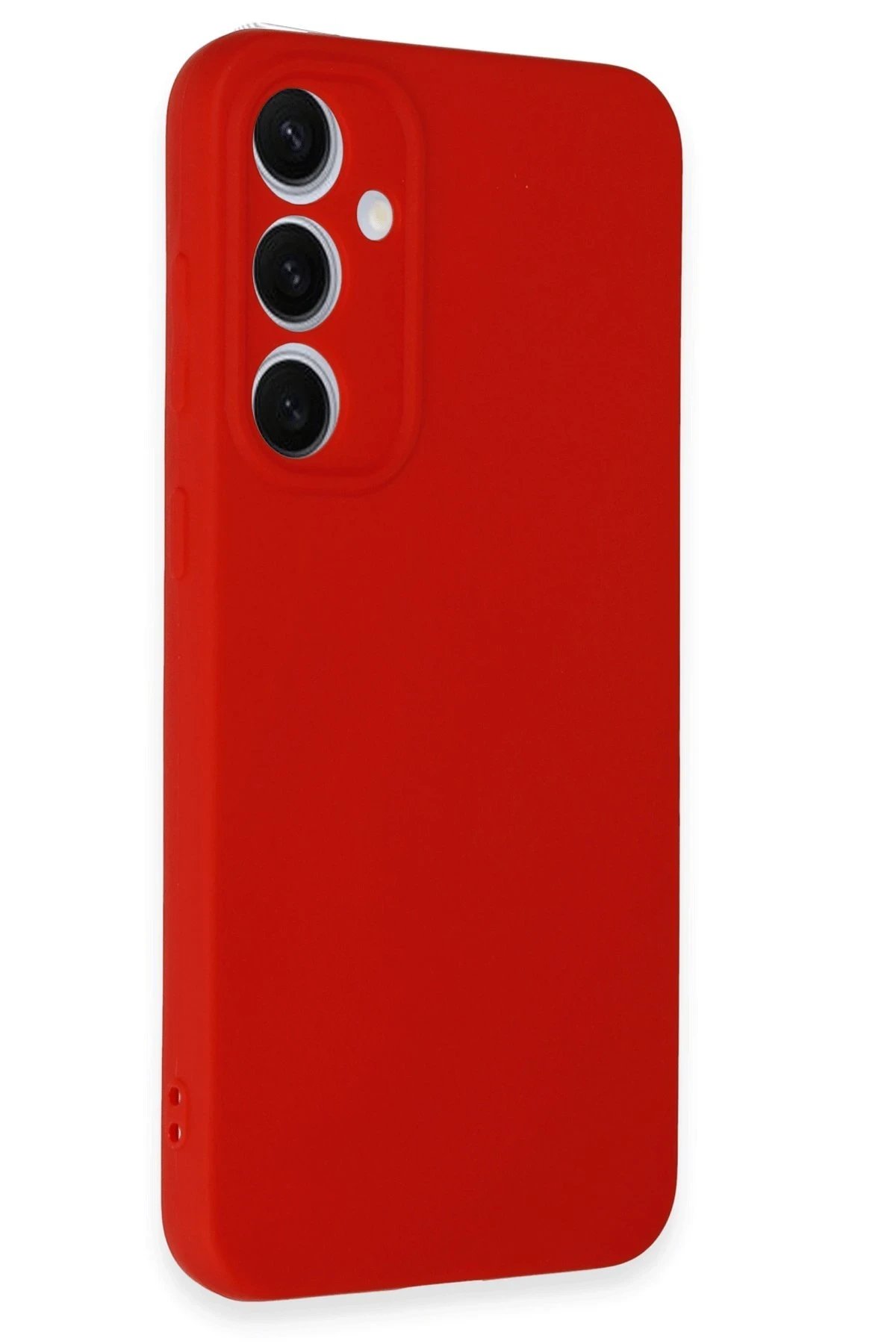 Newface Samsung Galaxy S24 FE Kılıf Nano içi Kadife Silikon - Kırmızı