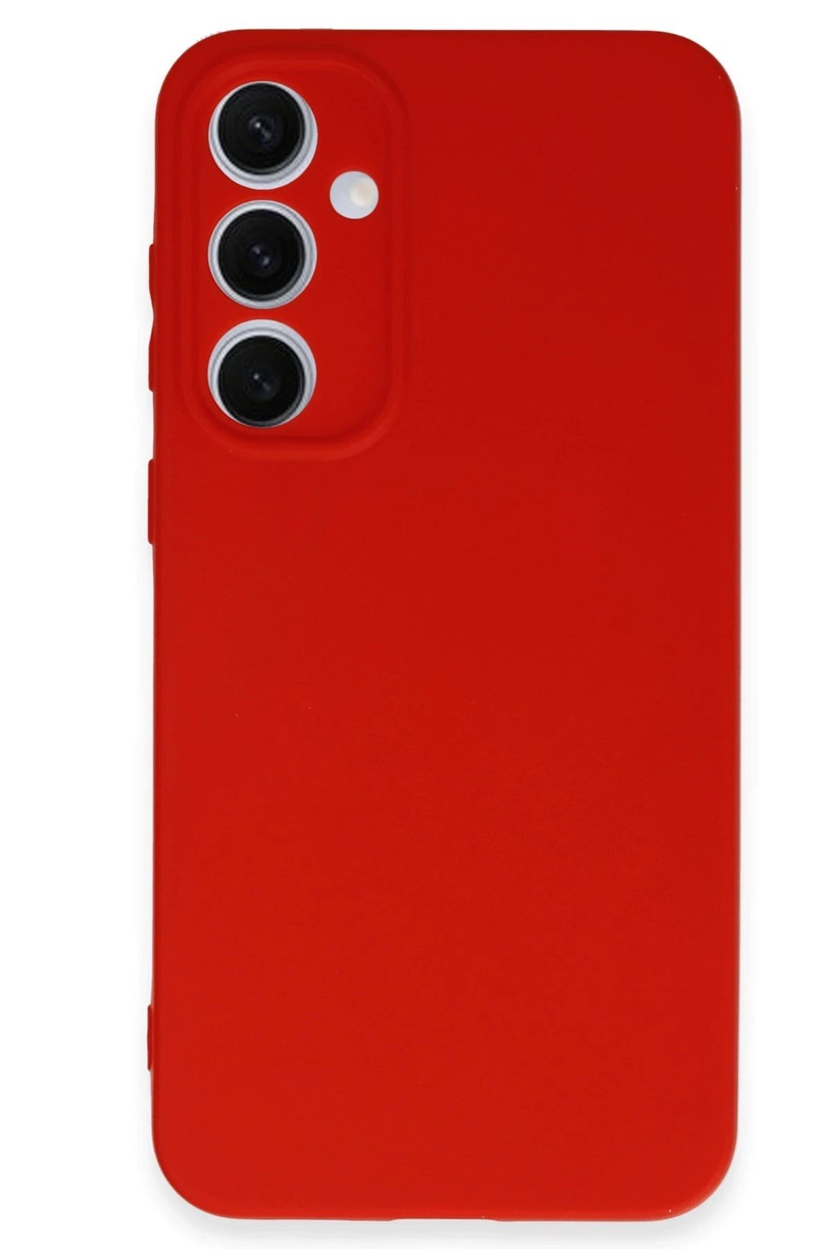 Newface Samsung Galaxy S24 FE Kılıf Nano içi Kadife Silikon - Kırmızı