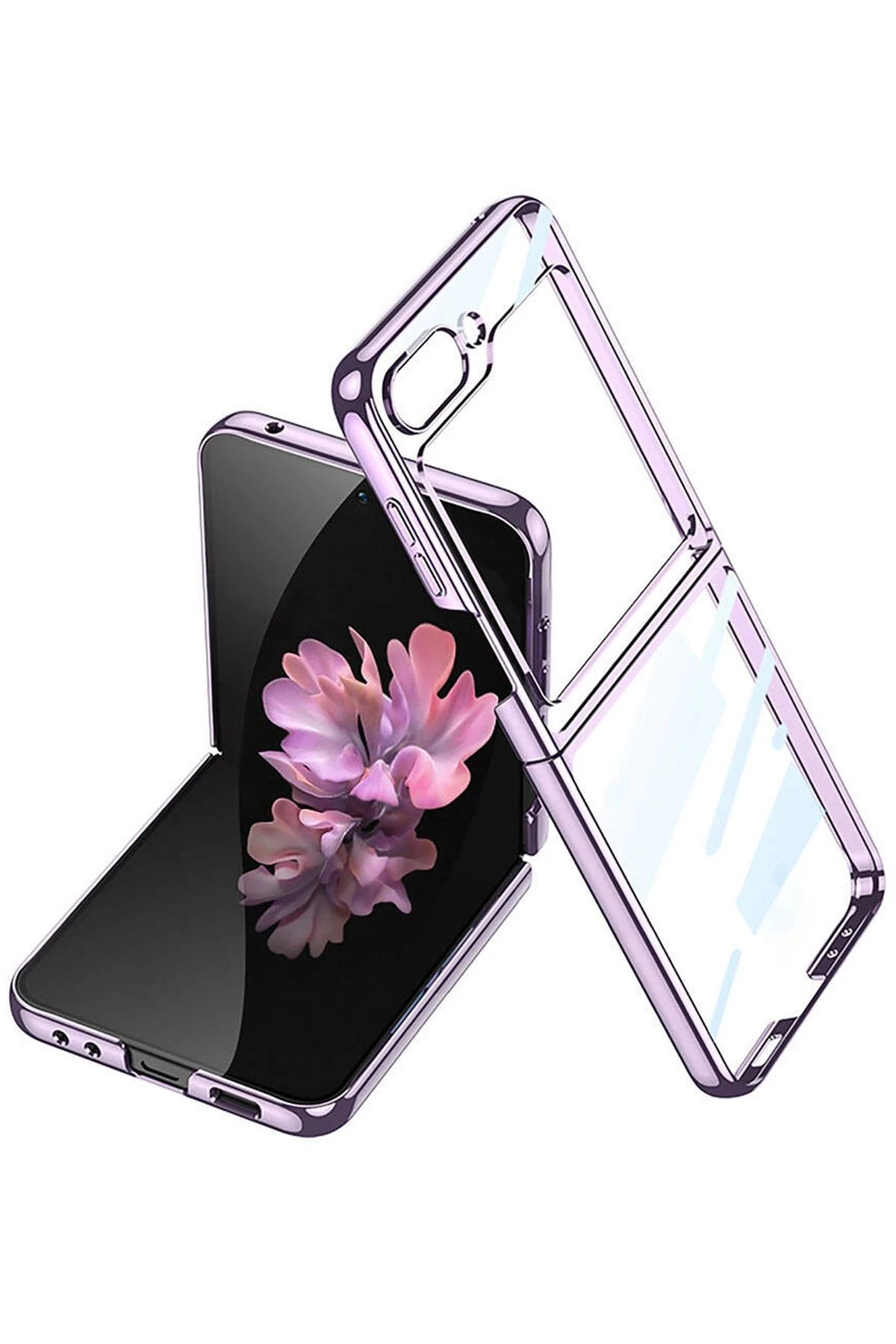 Newface Samsung Galaxy Z Flip 6 Kılıf Fold Element Kapak - Mor