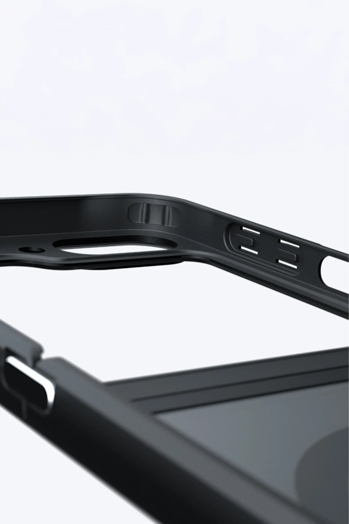 Newface Samsung Galaxy Z Flip 6 Kılıf Blur Fold Magsafe Kapak - Siyah