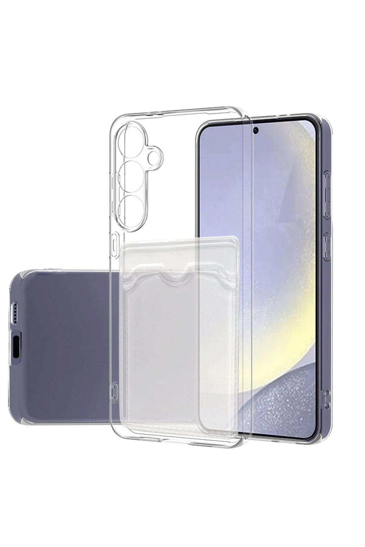 Newface Samsung Galaxy S24 FE Kılıf Kart Şeffaf Silikon - Şeffaf