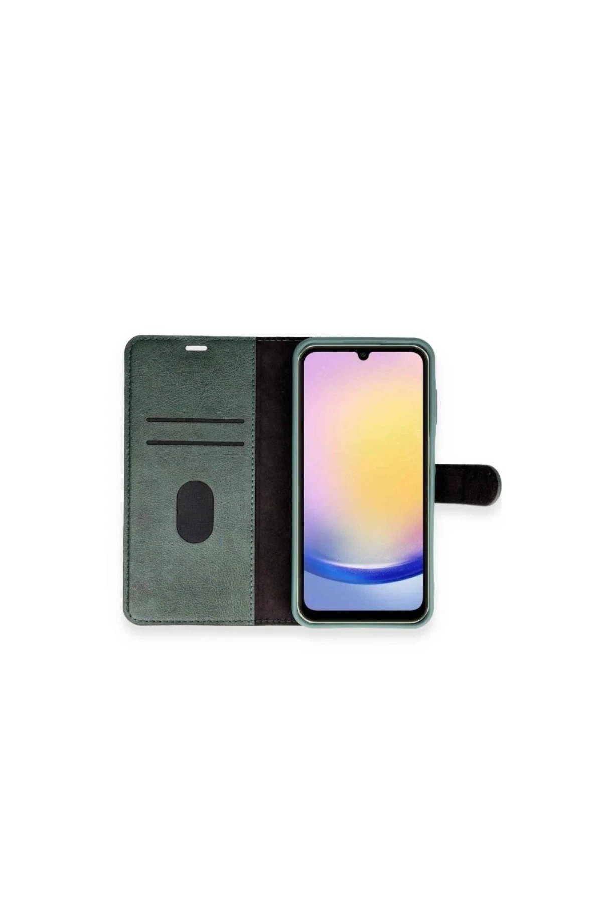 Newface Samsung Galaxy M34 5G Kılıf Trend S Plus Kapaklı Kılıf - Yeşil